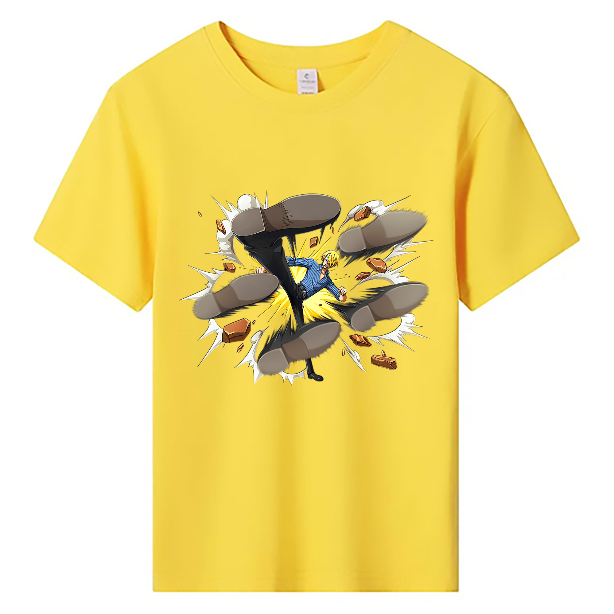 （画像用） ワンピース サンジ ONE PIECE Sanji 綿100％キッズTシャツ（フロントプリント）