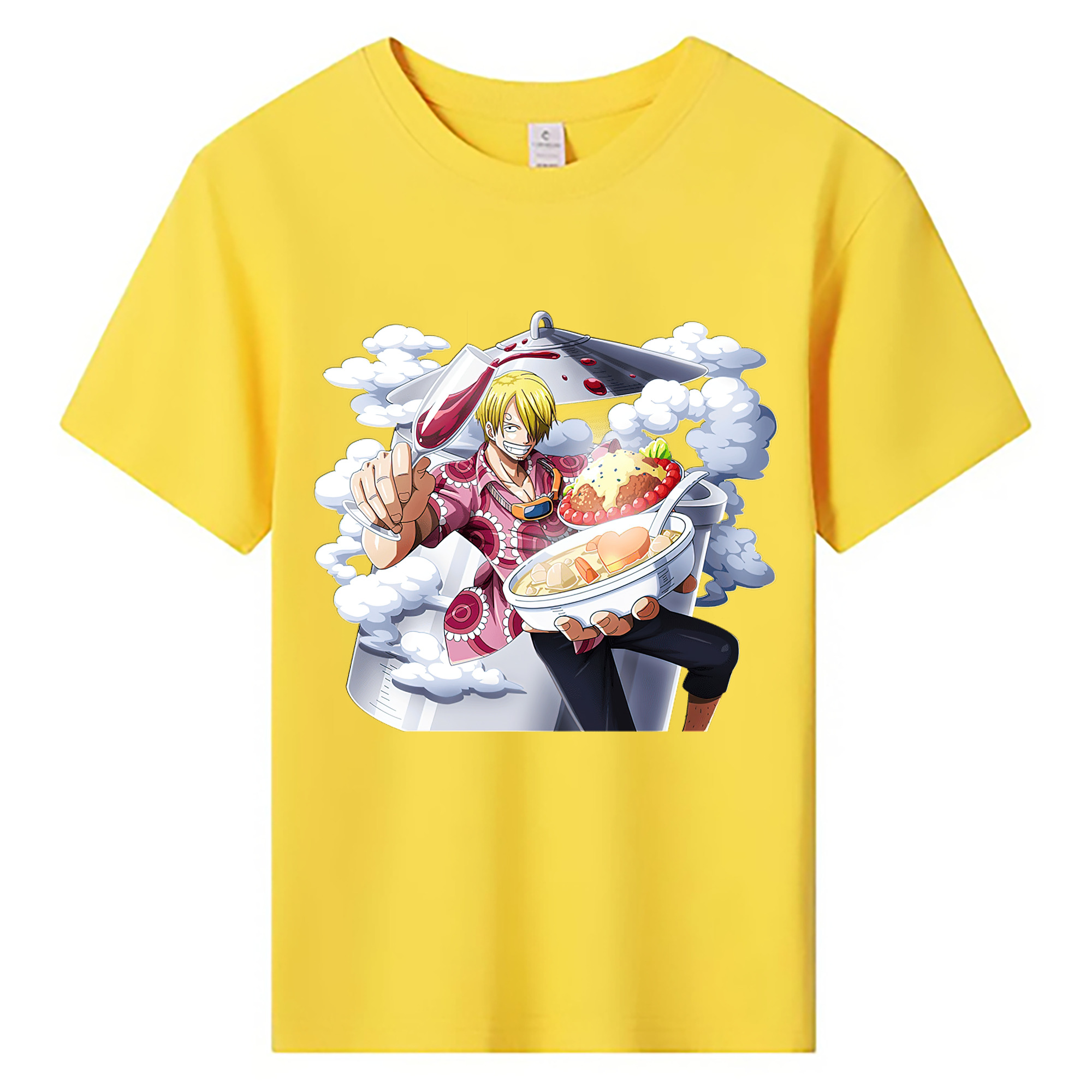 （画像用） ワンピース サンジ ONE PIECE Sanji 綿100％キッズTシャツ（フロントプリント）