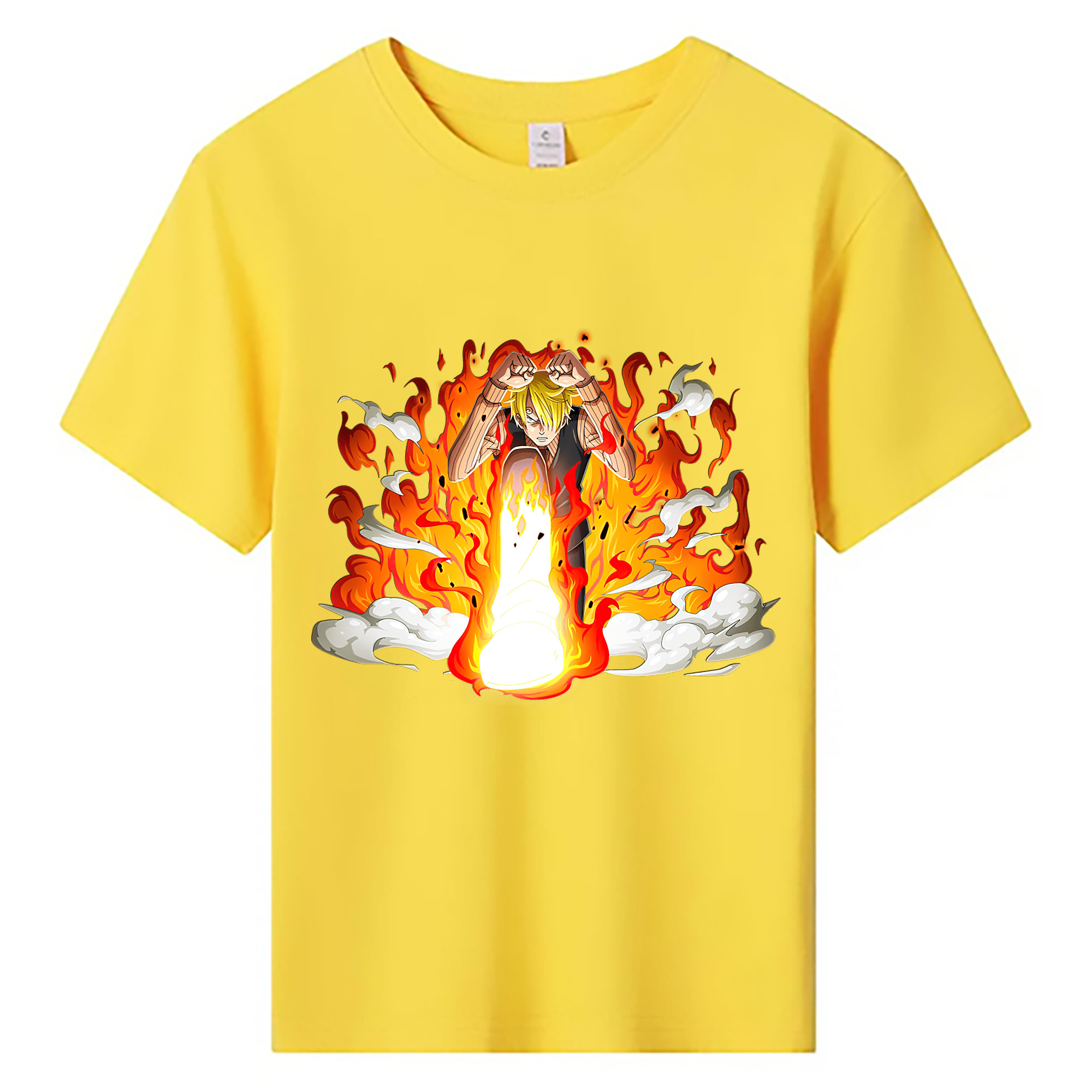 （画像用） ワンピース サンジ ONE PIECE Sanji 綿100％キッズTシャツ（フロントプリント）