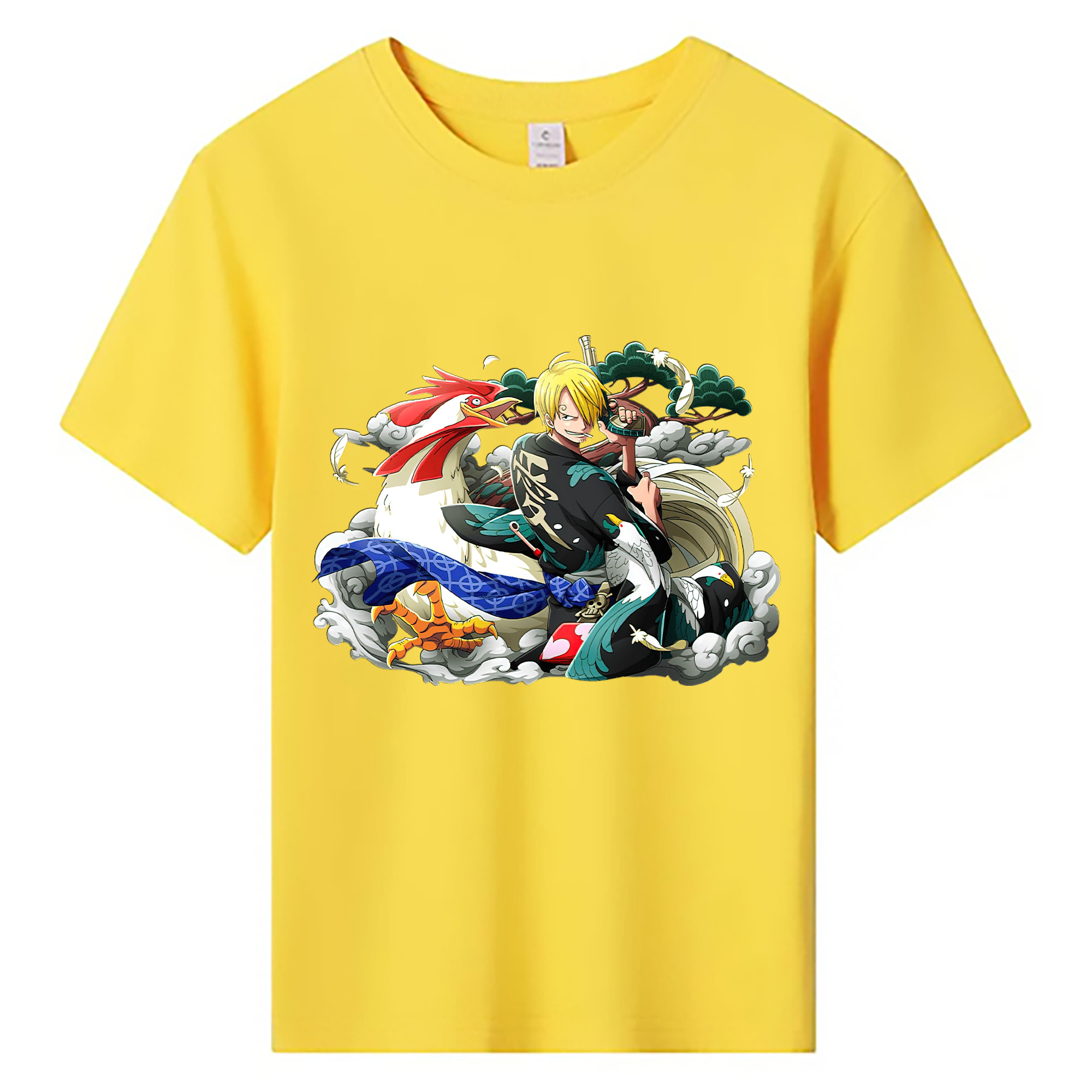 （画像用） ワンピース サンジ ONE PIECE Sanji 綿100％キッズTシャツ（フロントプリント）