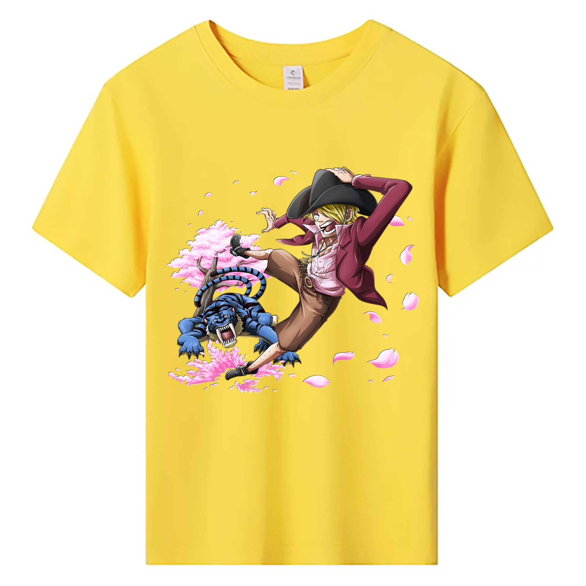 （画像用） ワンピース サンジ ONE PIECE Sanji 綿100％キッズTシャツ（フロントプリント）