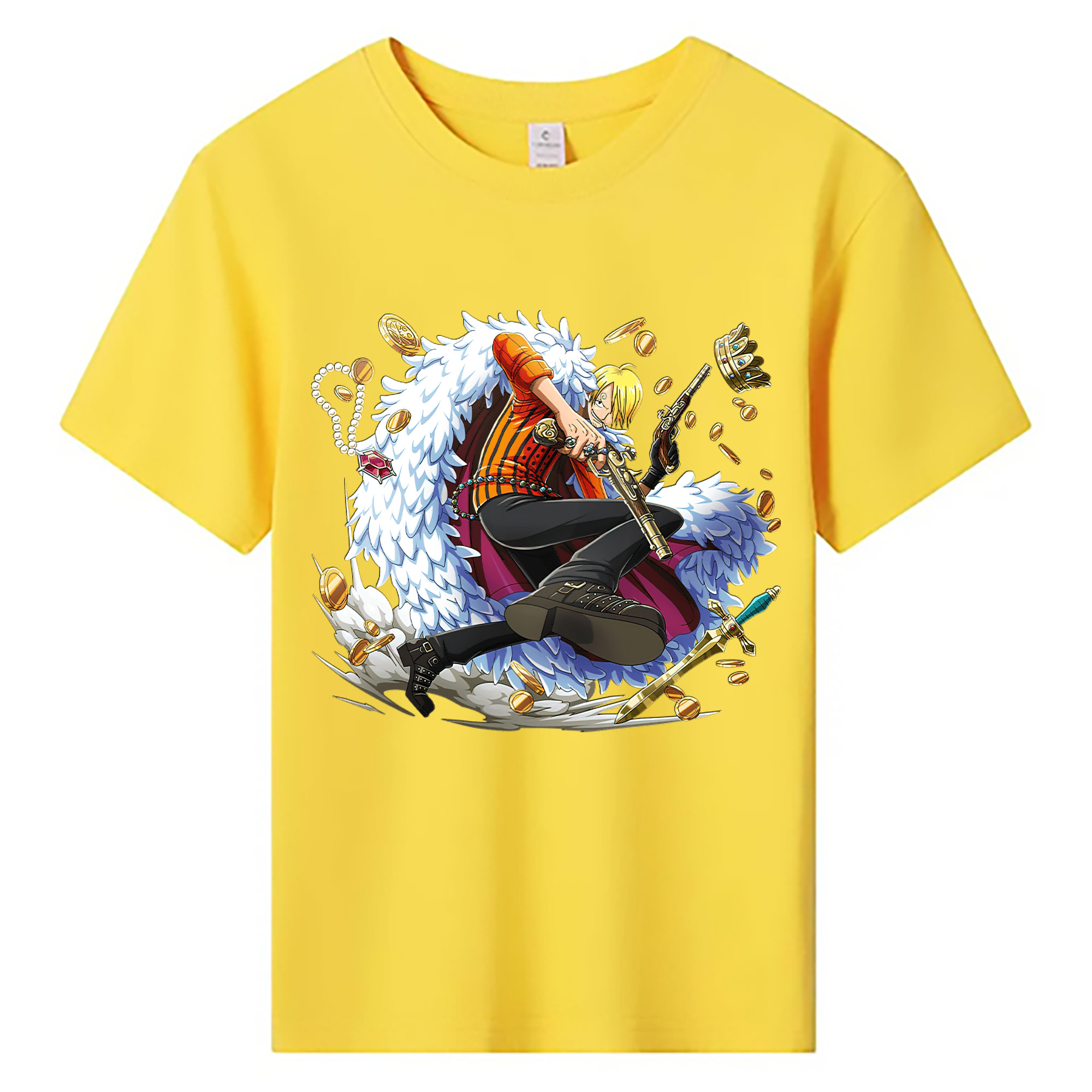（画像用） ワンピース サンジ ONE PIECE Sanji 綿100％キッズTシャツ（フロントプリント）