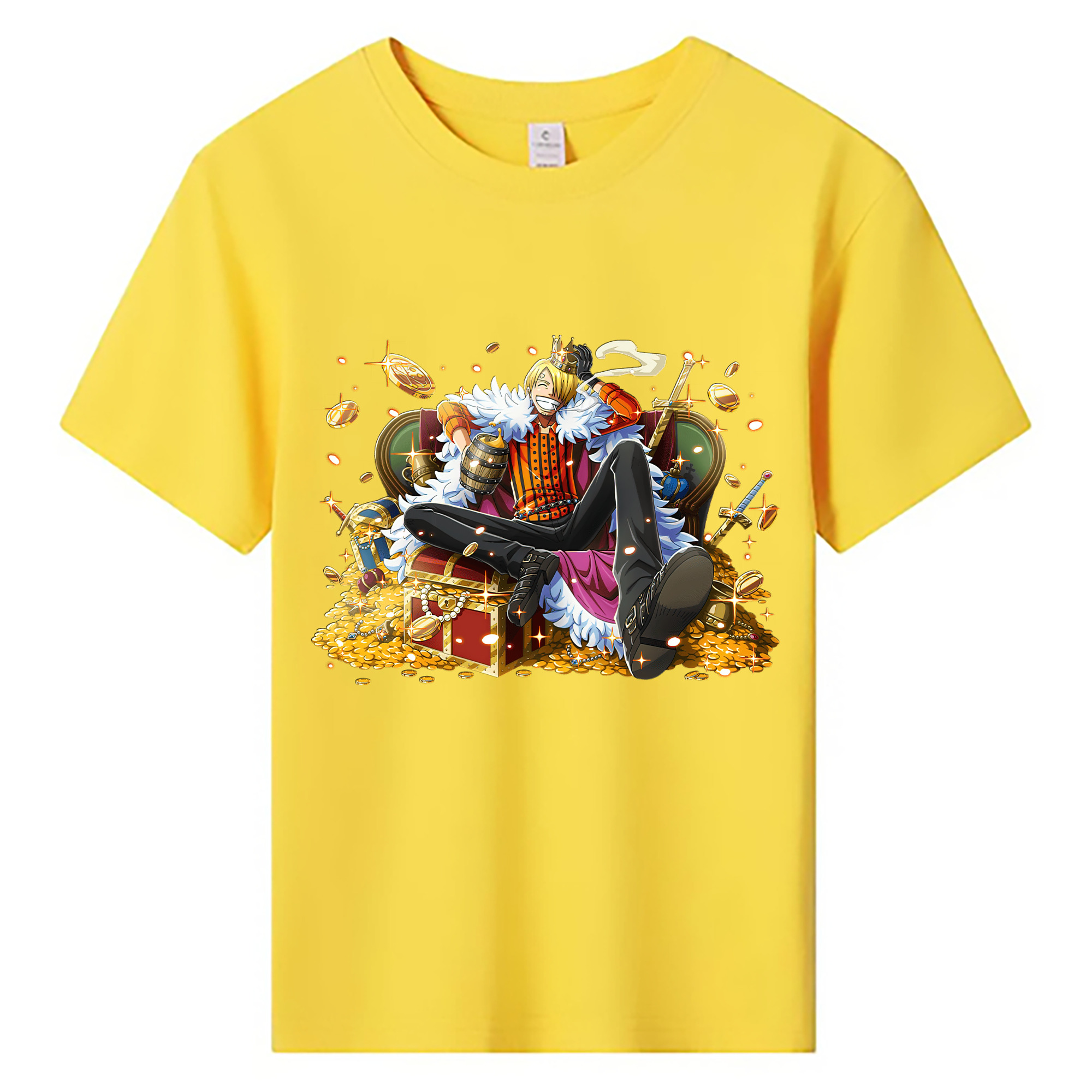 （画像用） ワンピース サンジ ONE PIECE Sanji 綿100％キッズTシャツ（フロントプリント）