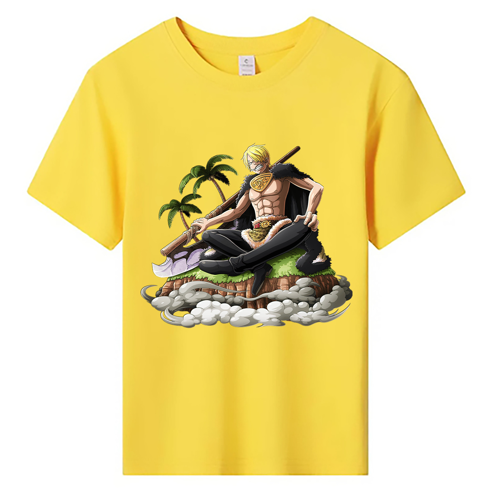 （画像用） ワンピース サンジ ONE PIECE Sanji 綿100％キッズTシャツ（フロントプリント）