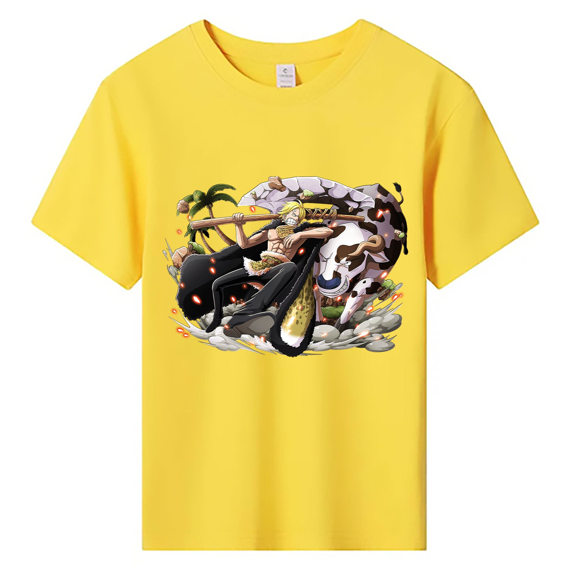 （画像用） ワンピース サンジ ONE PIECE Sanji 綿100％キッズTシャツ（フロントプリント）