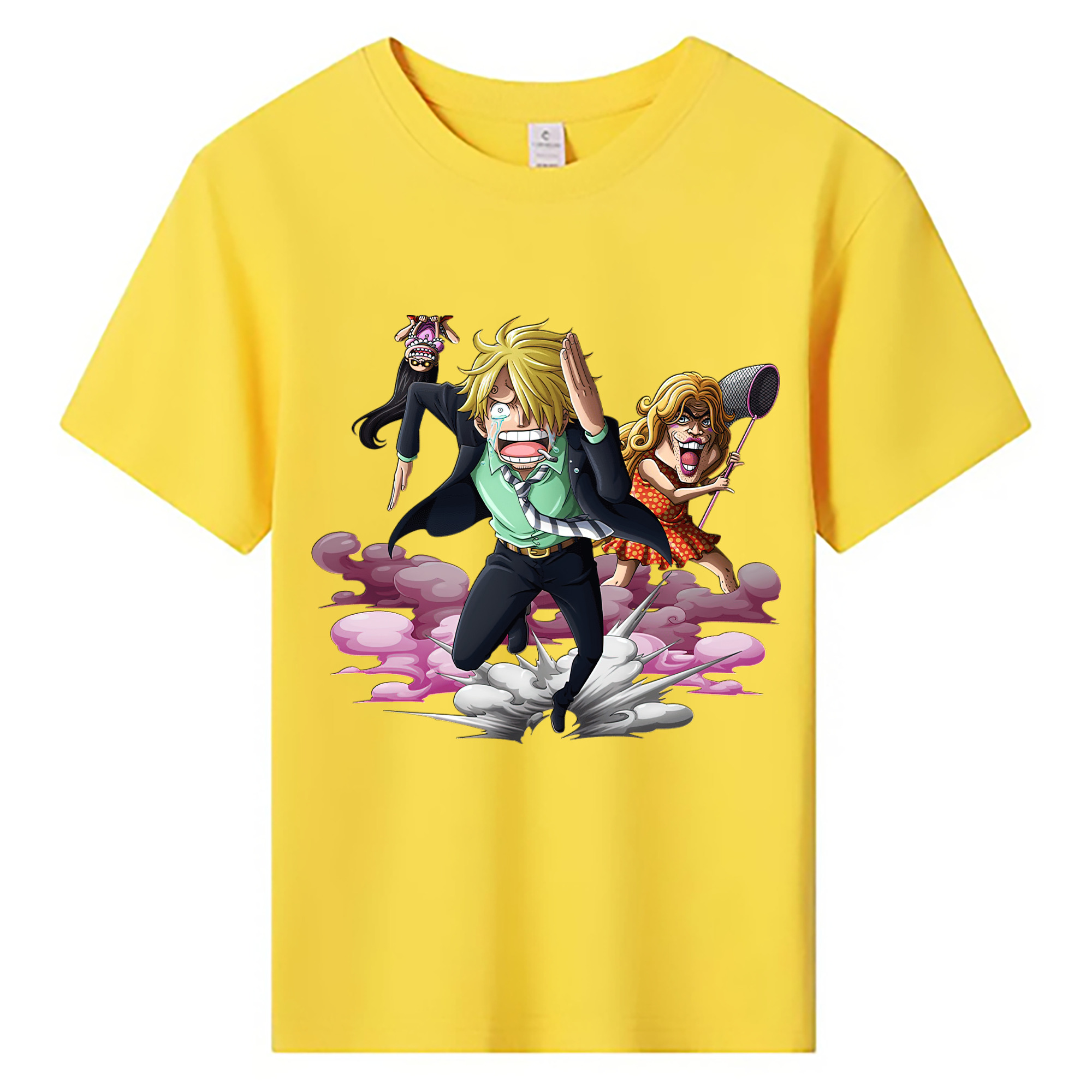 （画像用） ワンピース サンジ ONE PIECE Sanji 綿100％キッズTシャツ（フロントプリント）