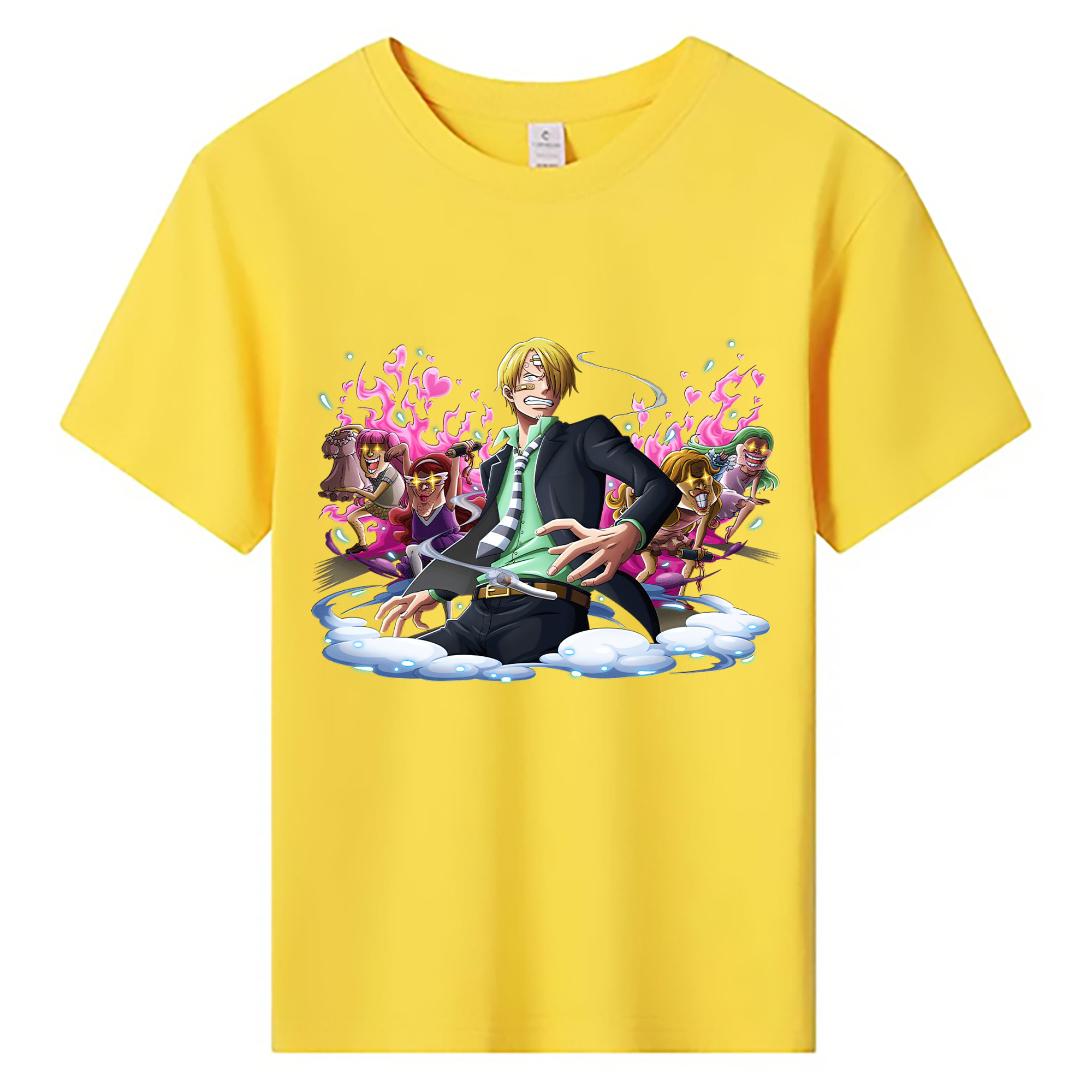 （画像用） ワンピース サンジ ONE PIECE Sanji 綿100％キッズTシャツ（フロントプリント）