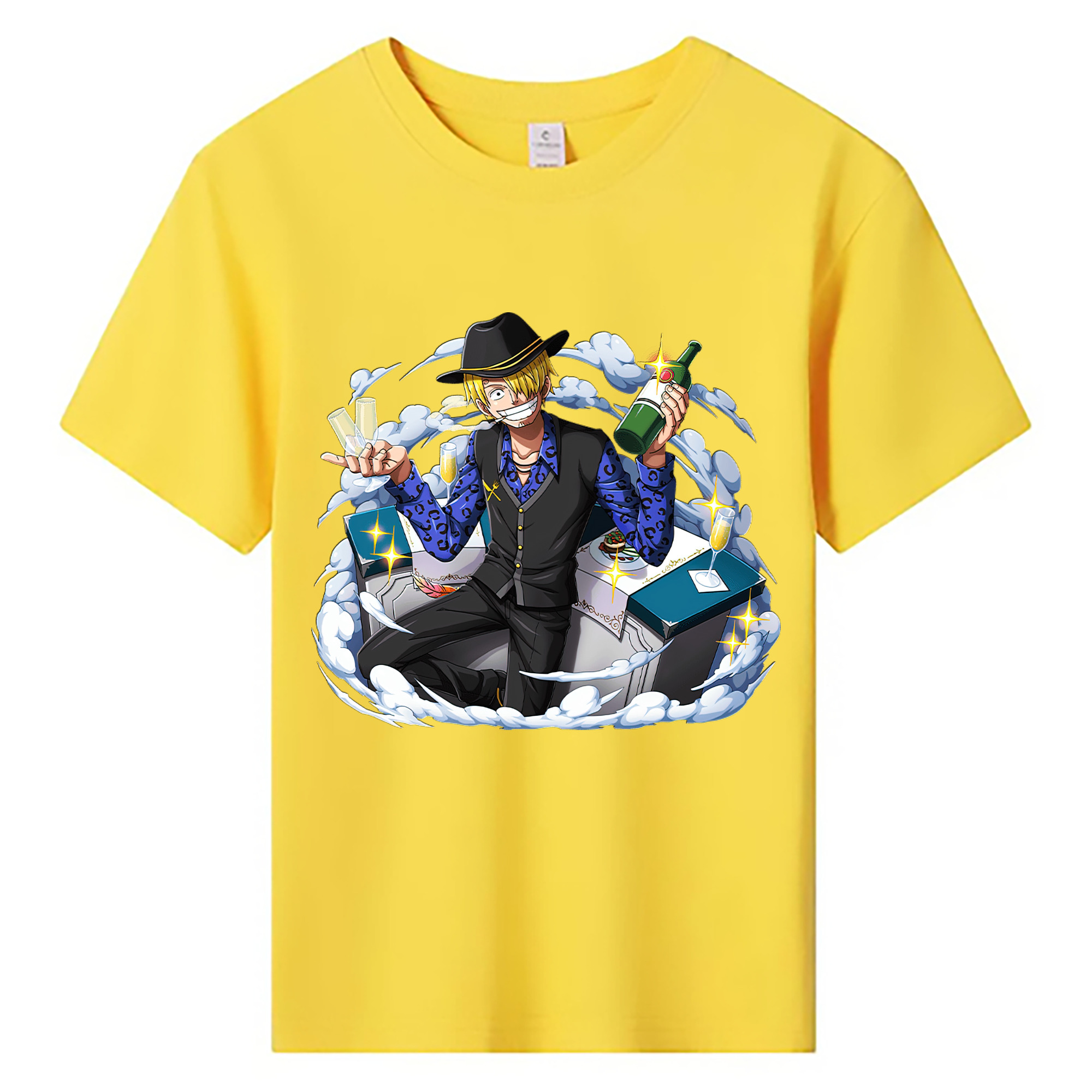 （画像用） ワンピース サンジ ONE PIECE Sanji 綿100％キッズTシャツ（フロントプリント）