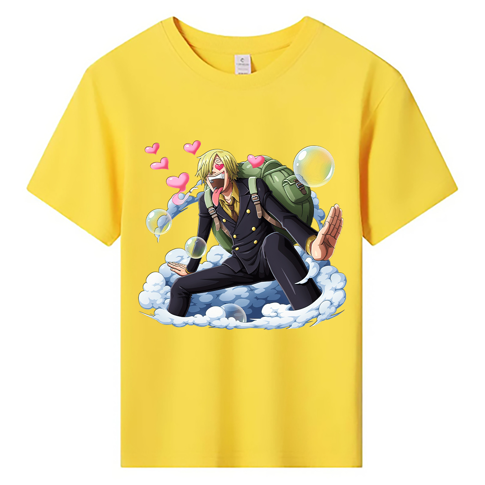 （画像用） ワンピース サンジ ONE PIECE Sanji 綿100％キッズTシャツ（フロントプリント）