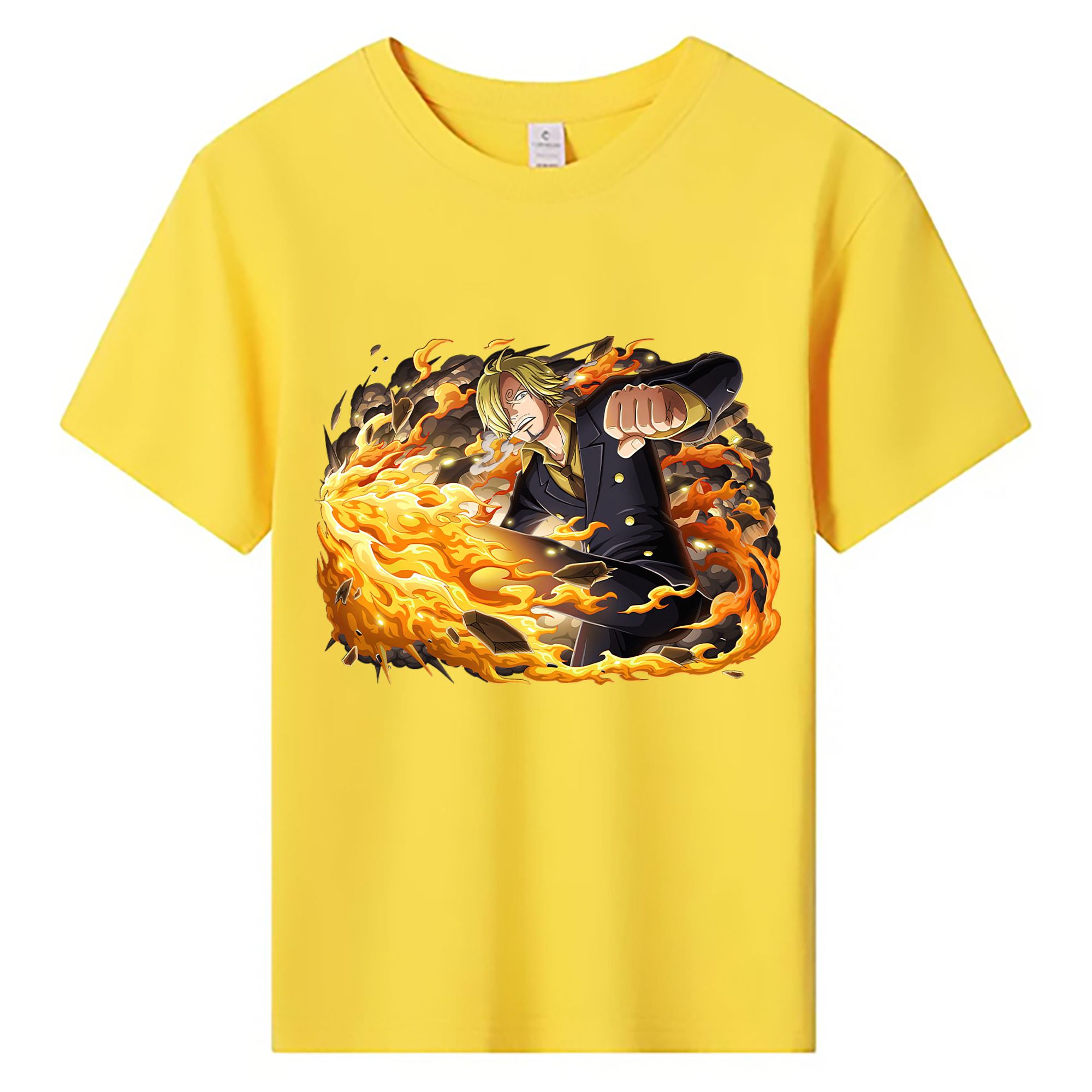 （画像用） ワンピース サンジ ONE PIECE Sanji 綿100％キッズTシャツ（フロントプリント）