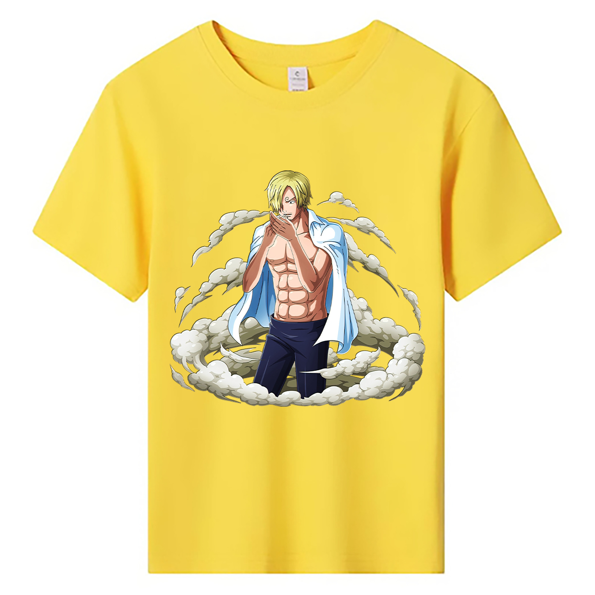 （画像用） ワンピース サンジ ONE PIECE Sanji 綿100％キッズTシャツ（フロントプリント）