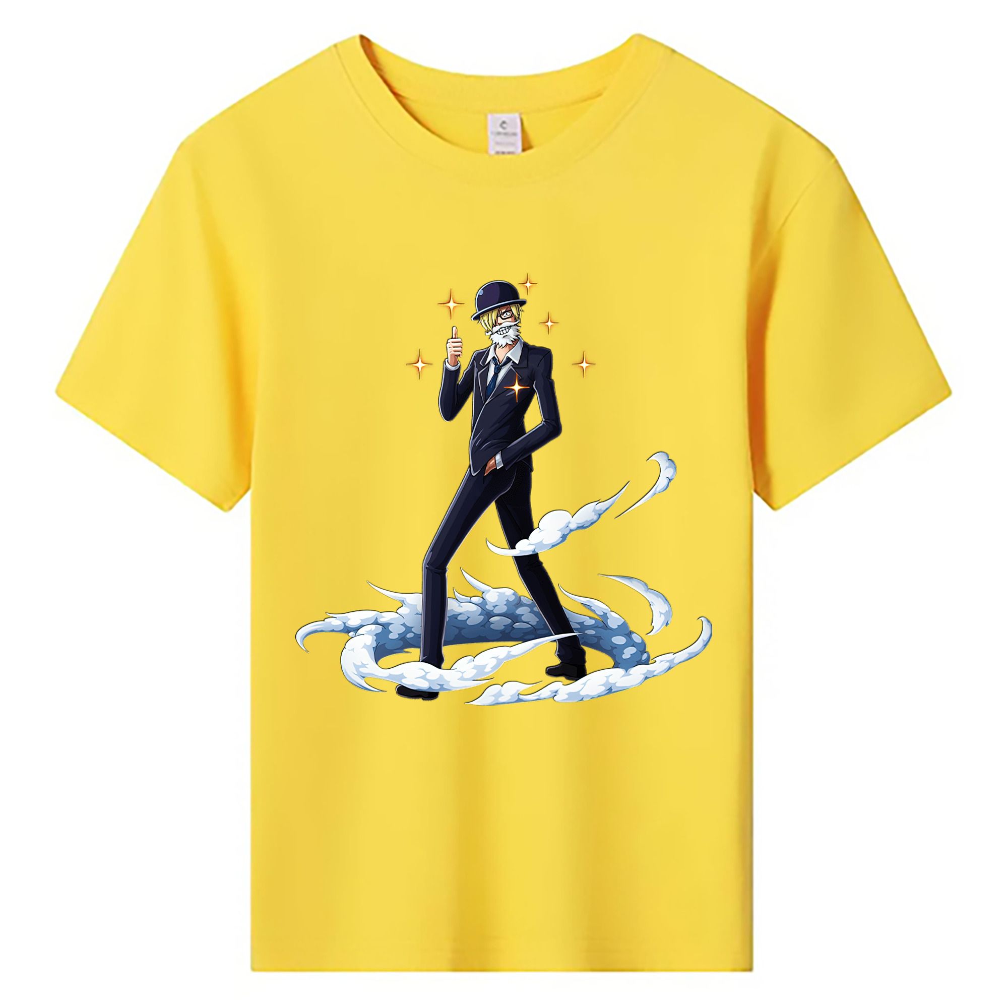（画像用） ワンピース サンジ ONE PIECE Sanji 綿100％キッズTシャツ（フロントプリント）