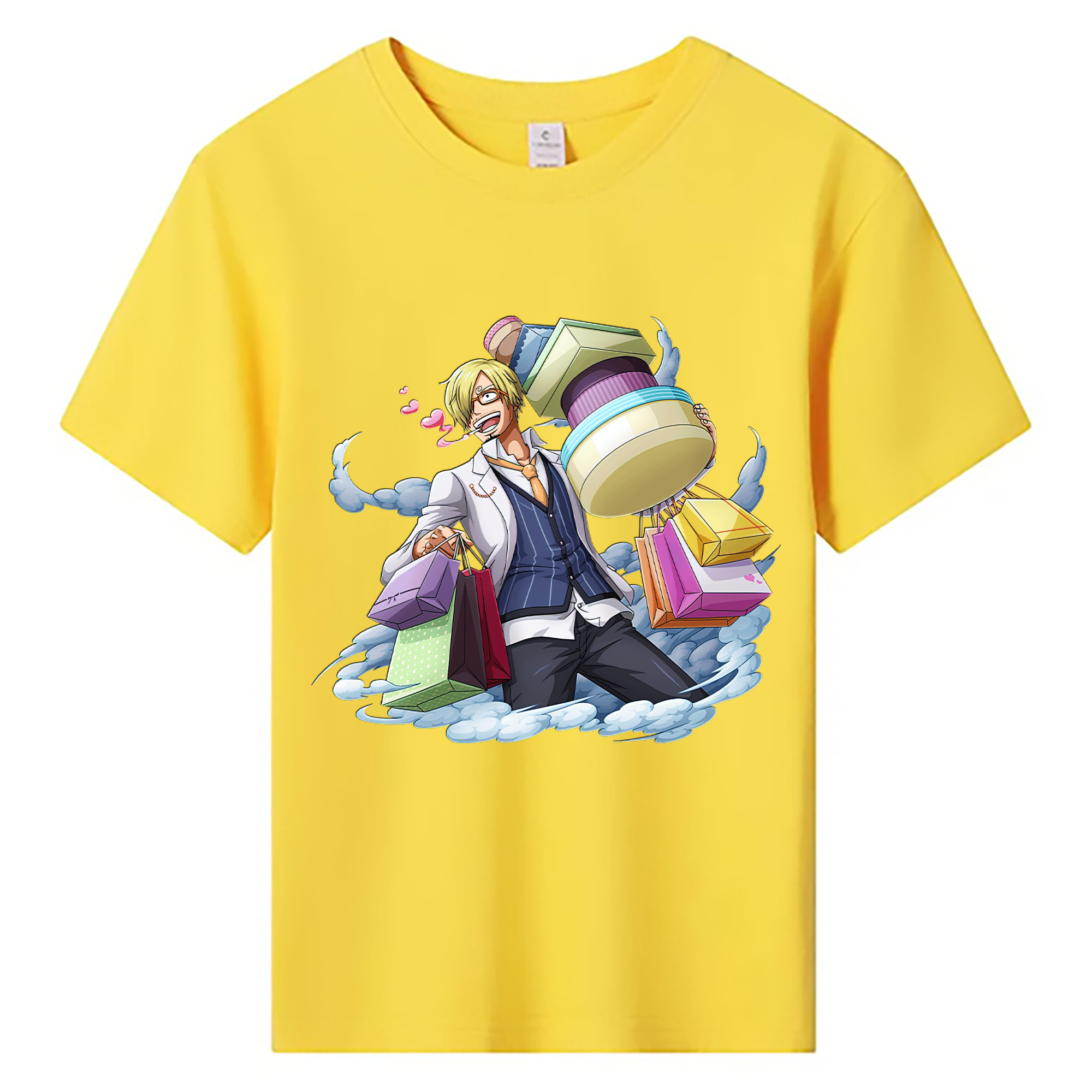 （画像用） ワンピース サンジ ONE PIECE Sanji 綿100％キッズTシャツ（フロントプリント）