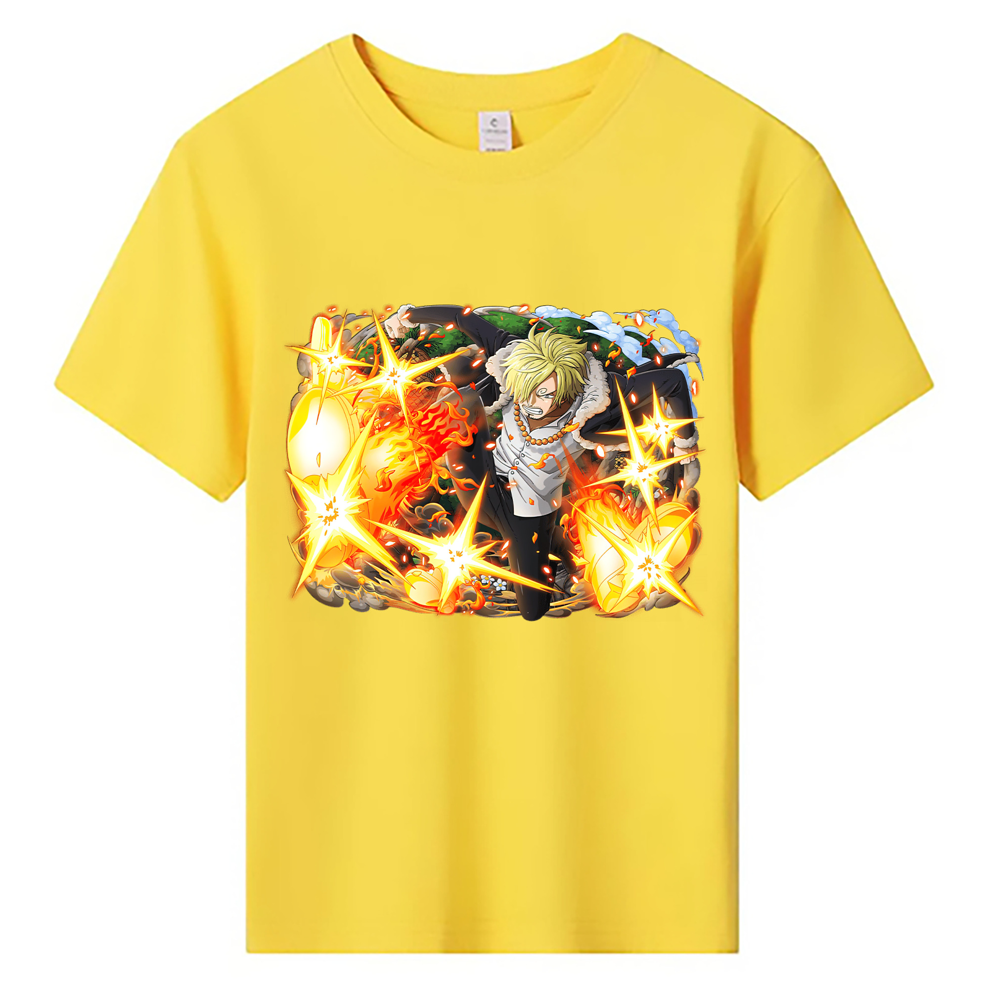 （画像用） ワンピース サンジ ONE PIECE Sanji 綿100％キッズTシャツ（フロントプリント）