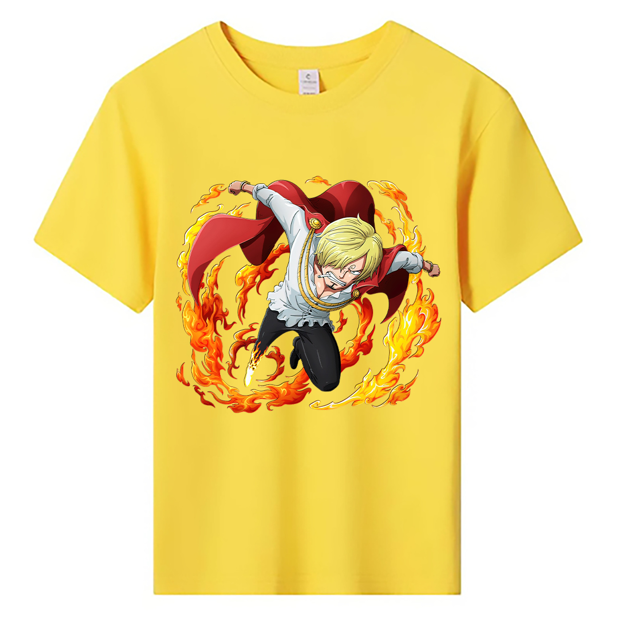 （画像用） ワンピース サンジ ONE PIECE Sanji 綿100％キッズTシャツ（フロントプリント）