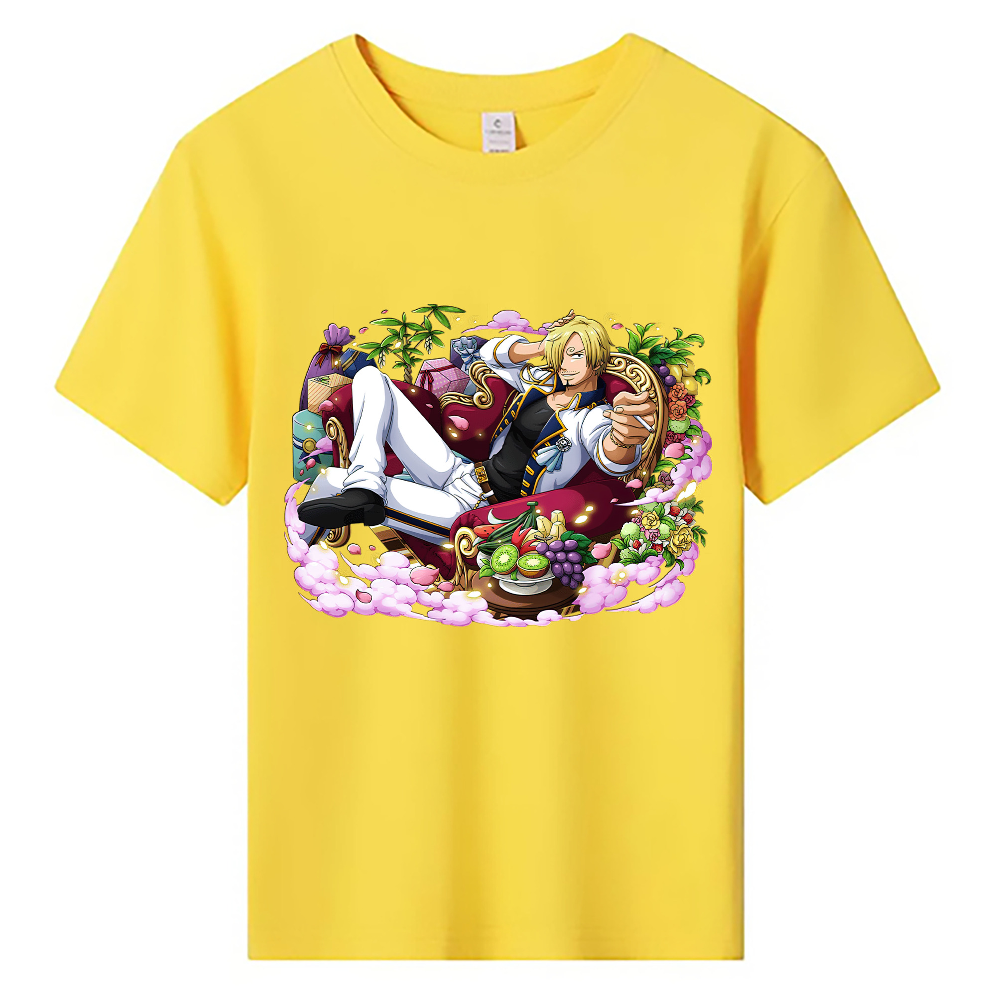 （画像用） ワンピース サンジ ONE PIECE Sanji 綿100％キッズTシャツ（フロントプリント）