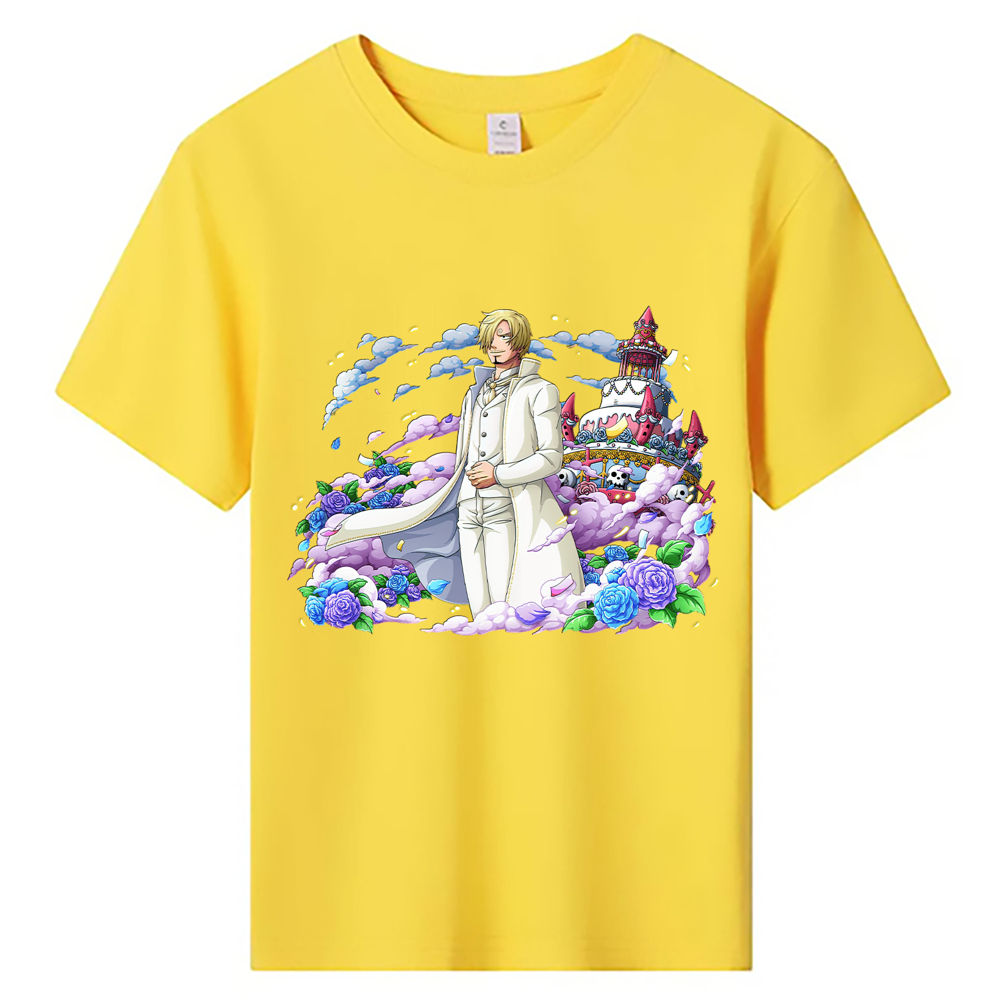 （画像用） ワンピース サンジ ONE PIECE Sanji 綿100％キッズTシャツ（フロントプリント）