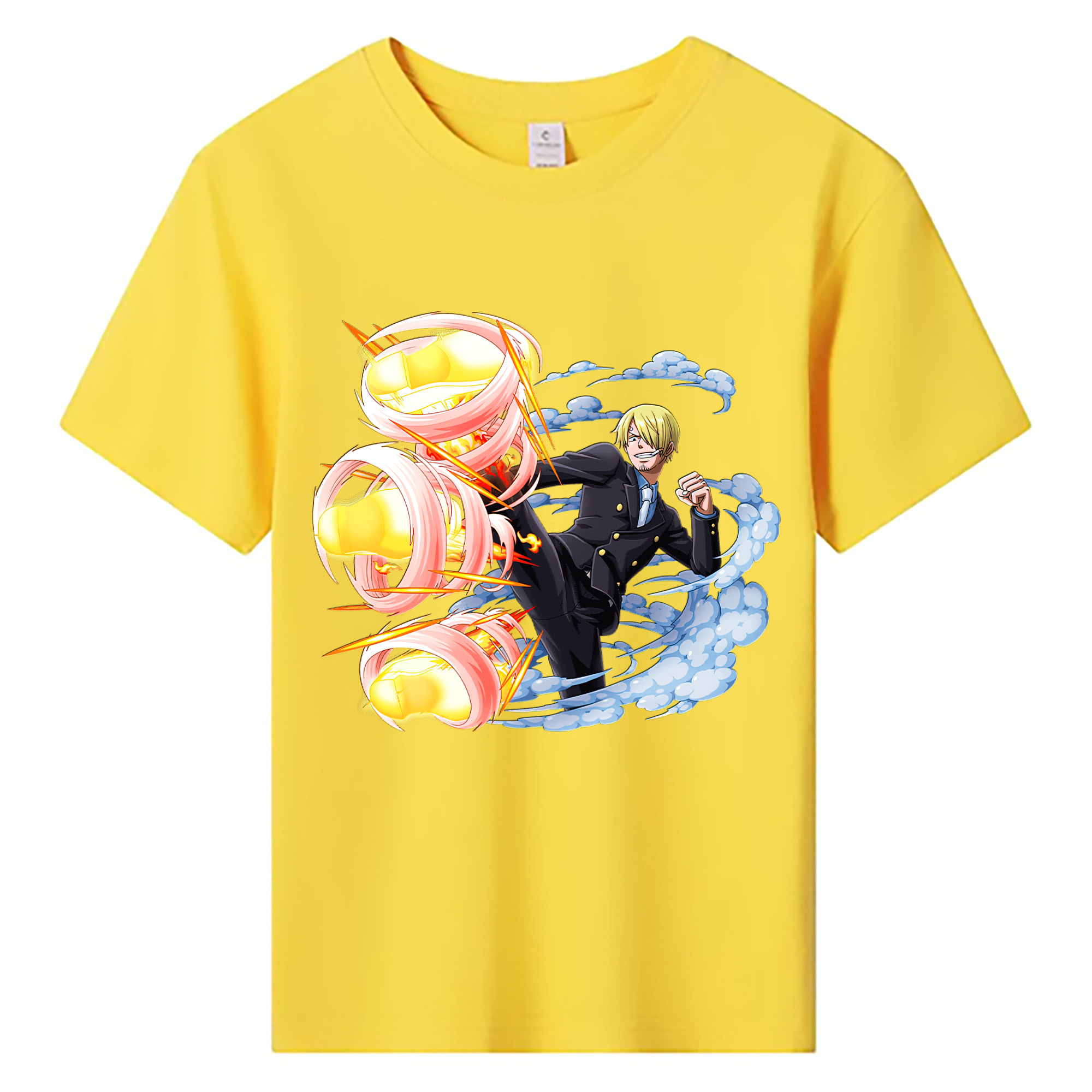 （画像用） ワンピース サンジ ONE PIECE Sanji 綿100％キッズTシャツ（フロントプリント）