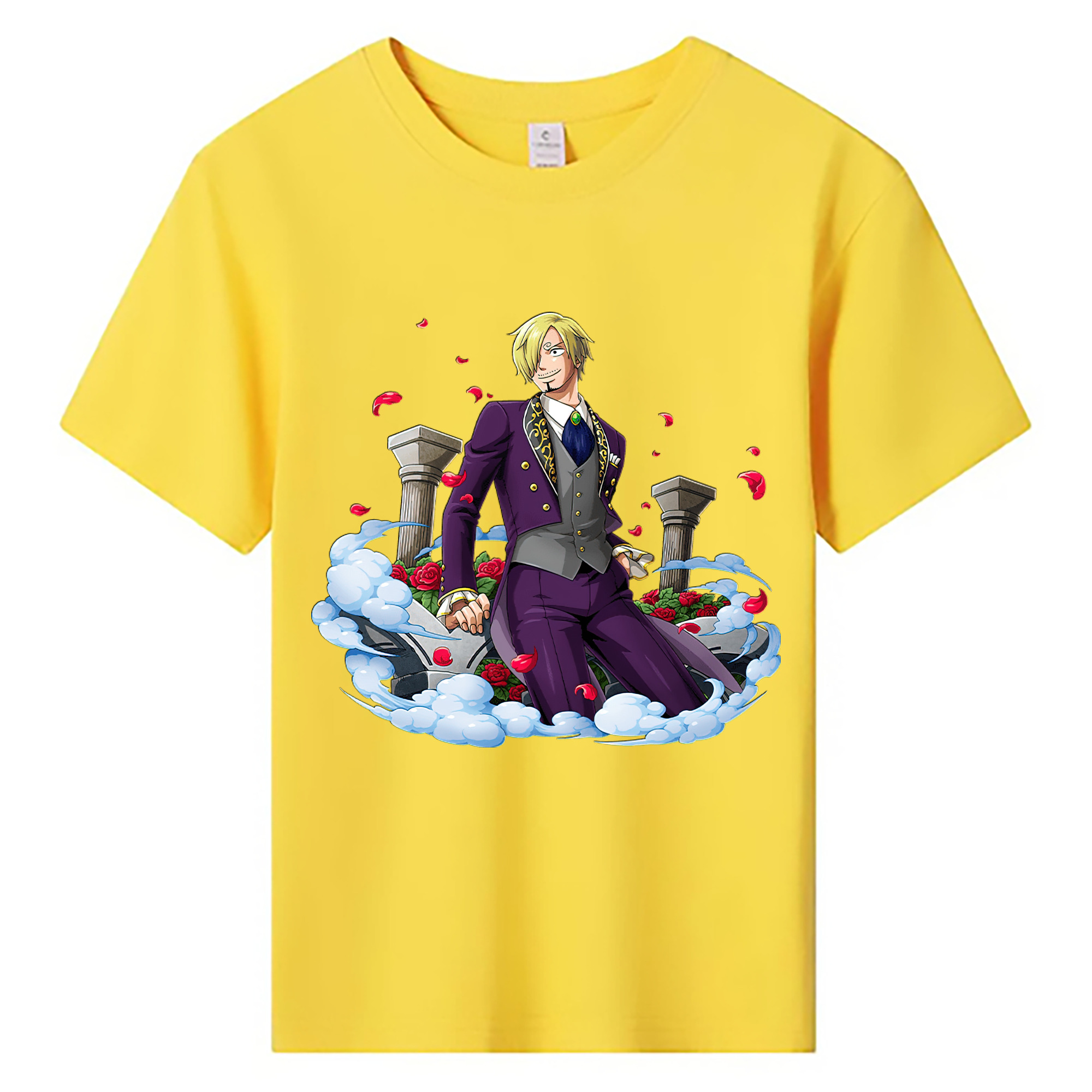 （画像用） ワンピース サンジ ONE PIECE Sanji 綿100％キッズTシャツ（フロントプリント）