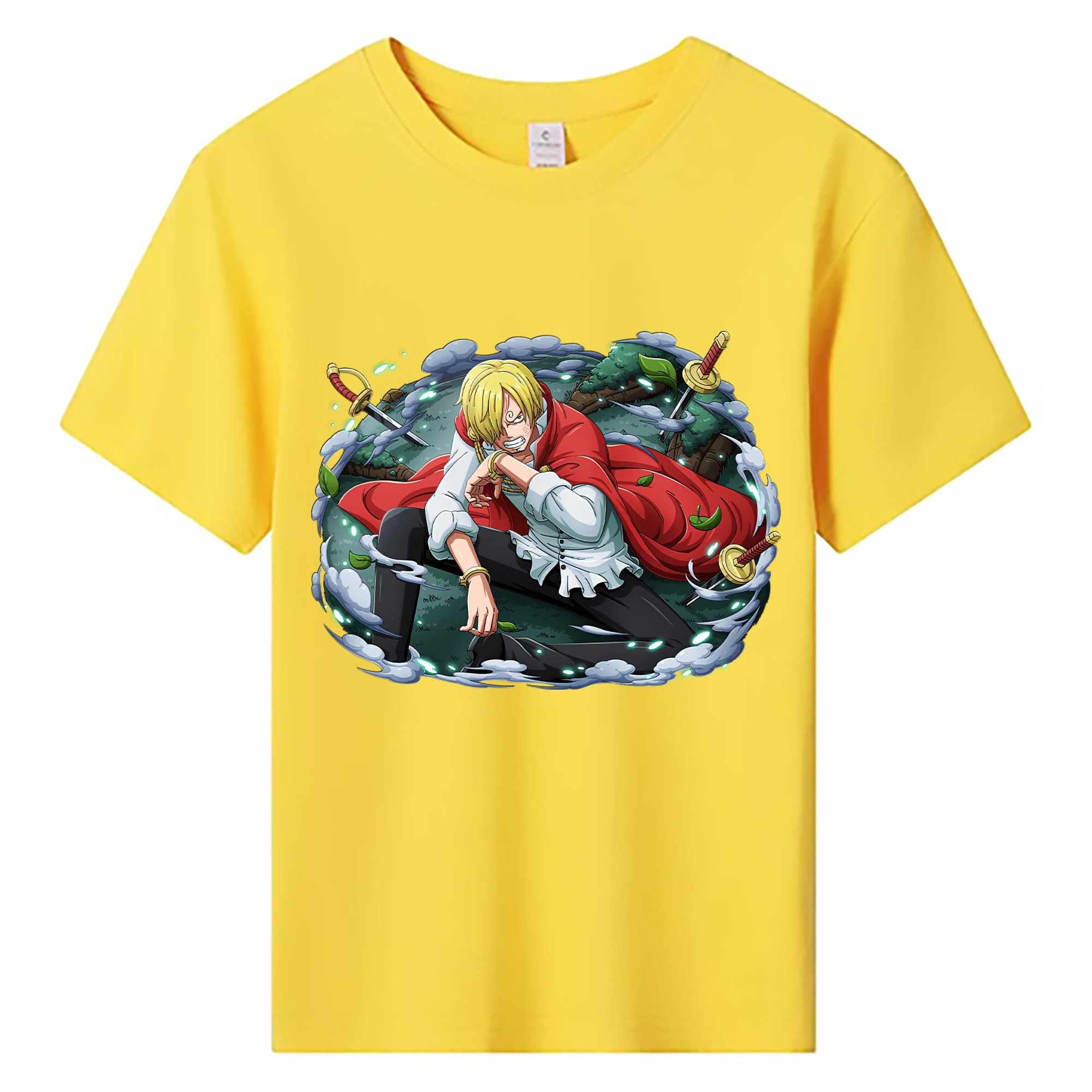 （画像用） ワンピース サンジ ONE PIECE Sanji 綿100％キッズTシャツ（フロントプリント）