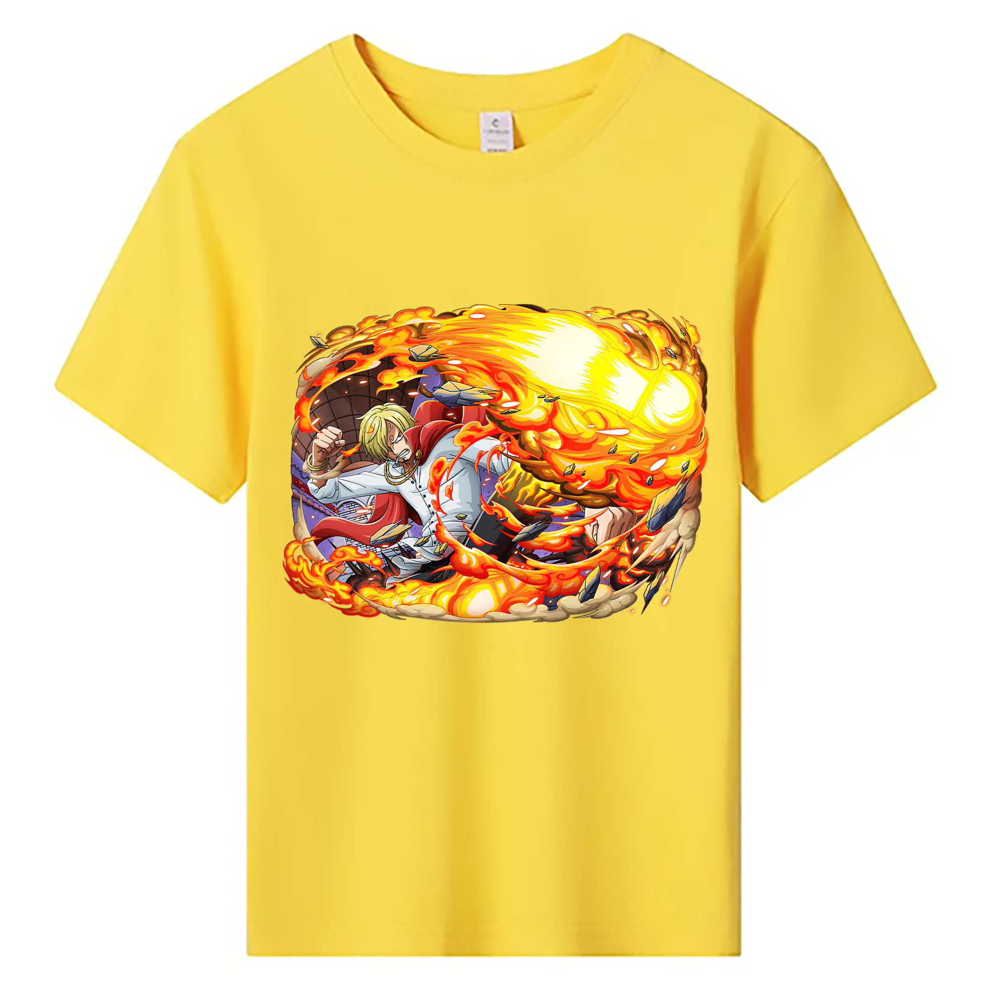 （画像用） ワンピース サンジ ONE PIECE Sanji 綿100％キッズTシャツ（フロントプリント）
