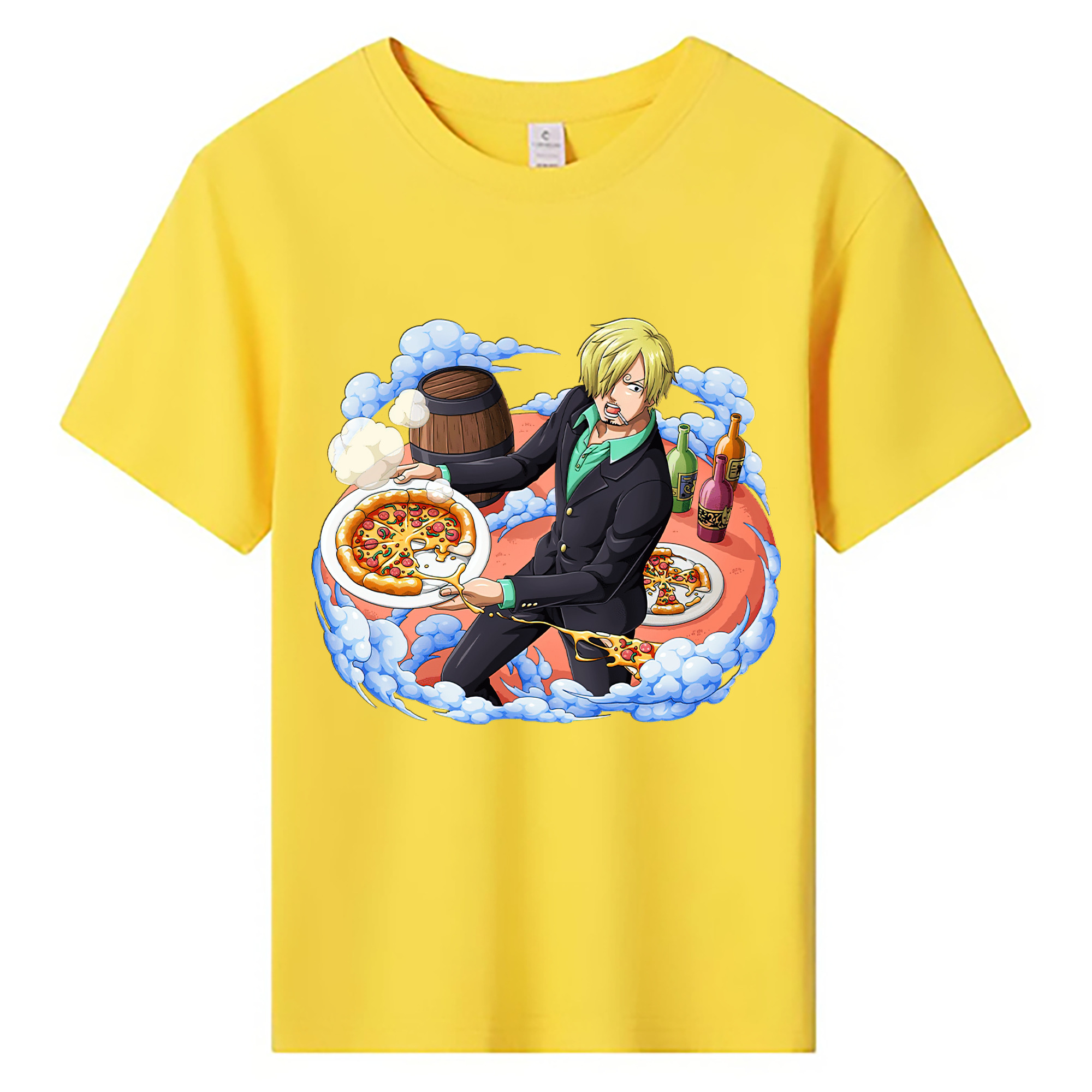 （画像用） ワンピース サンジ ONE PIECE Sanji 綿100％キッズTシャツ（フロントプリント）