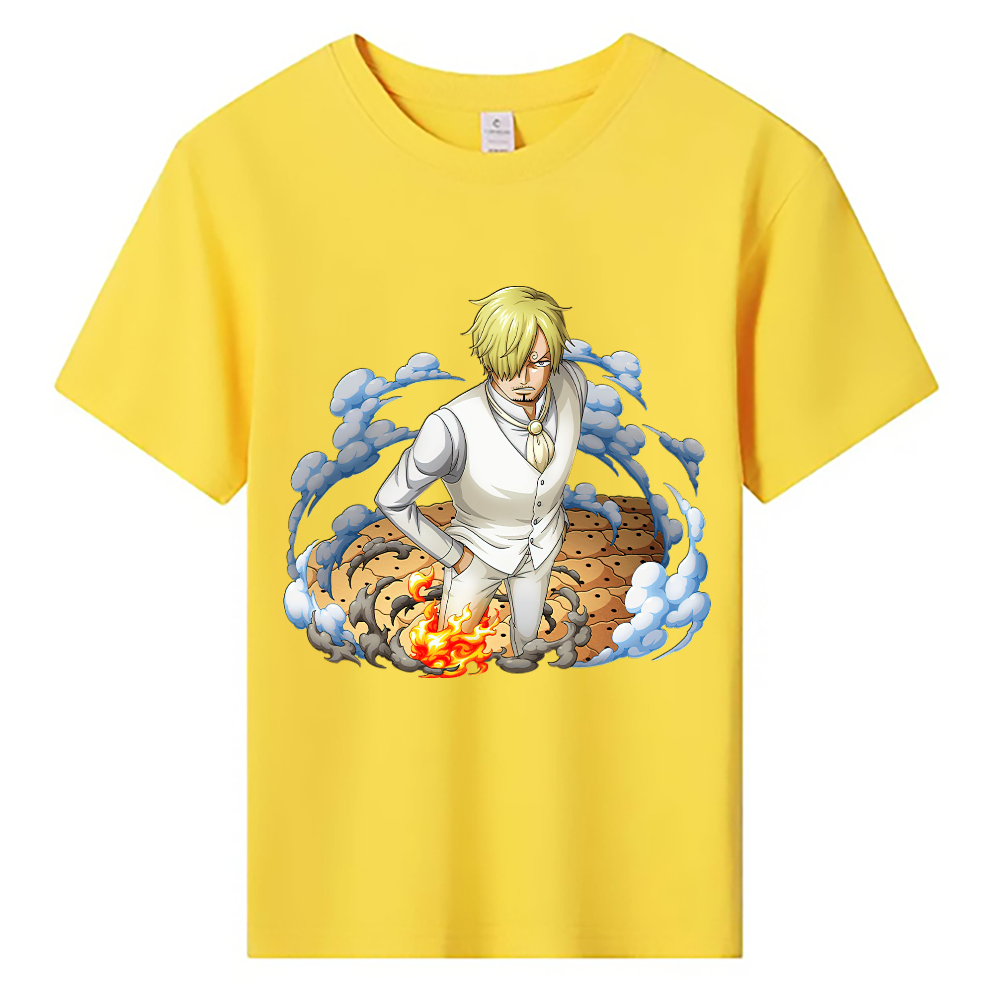 （画像用） ワンピース サンジ ONE PIECE Sanji 綿100％キッズTシャツ（フロントプリント）