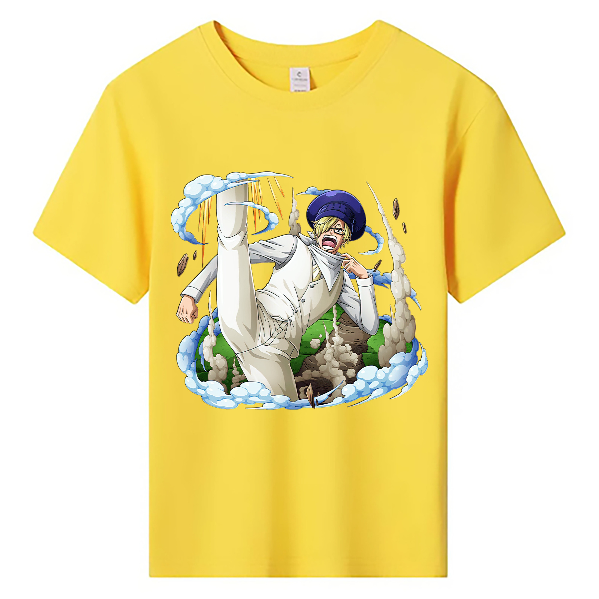 （画像用） ワンピース サンジ ONE PIECE Sanji 綿100％キッズTシャツ（フロントプリント）