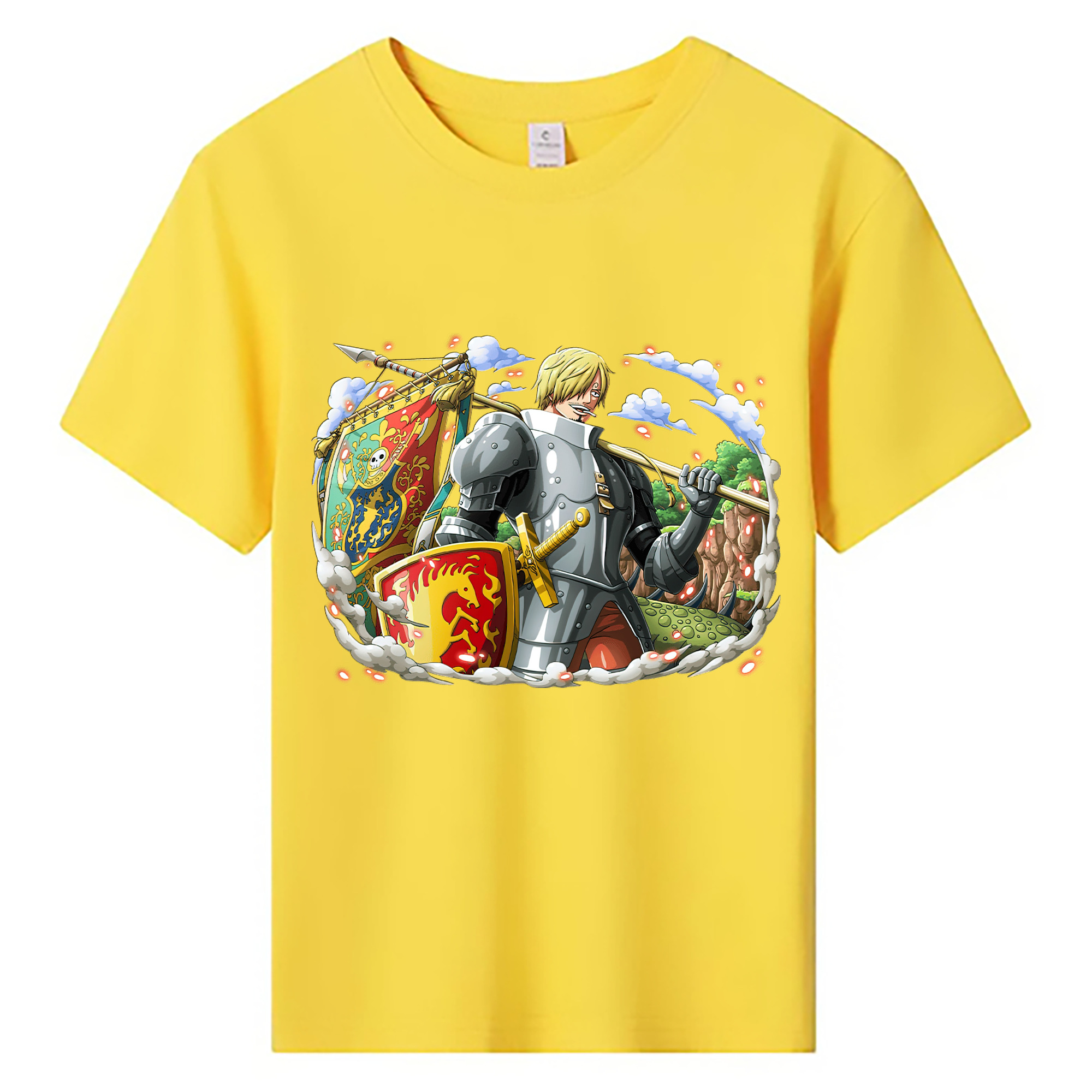 （画像用） ワンピース サンジ ONE PIECE Sanji 綿100％キッズTシャツ（フロントプリント）