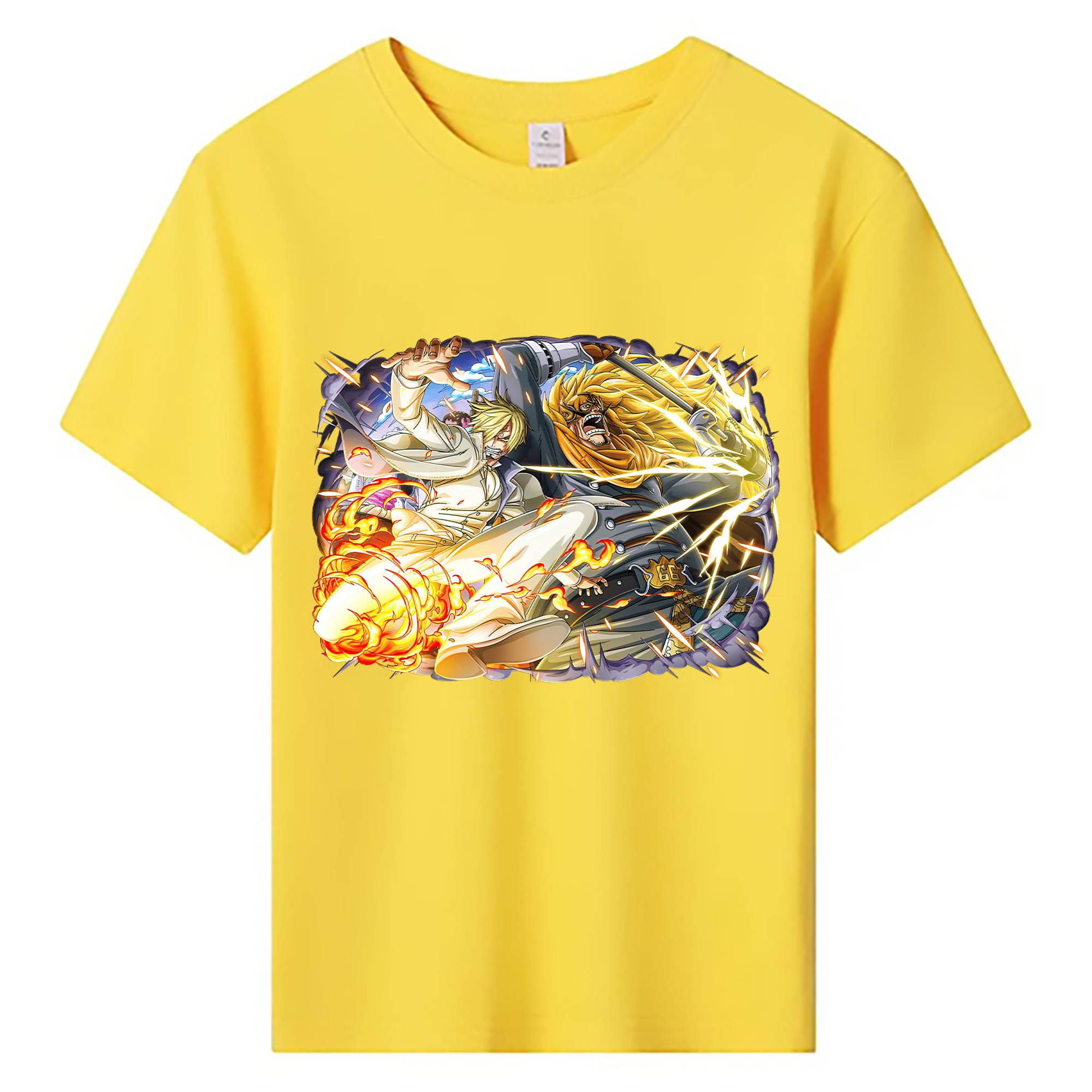 （画像用） ワンピース サンジ ONE PIECE Sanji 綿100％キッズTシャツ（フロントプリント）