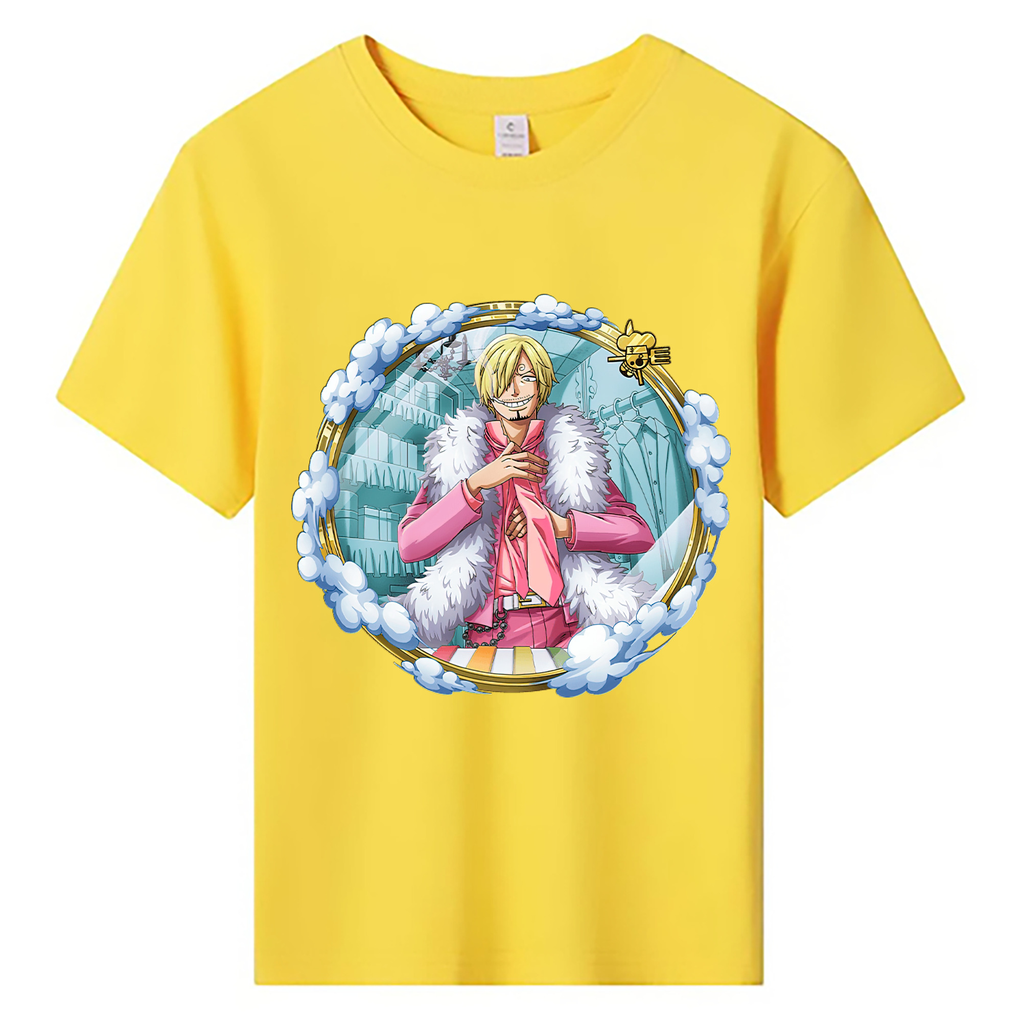（画像用） ワンピース サンジ ONE PIECE Sanji 綿100％キッズTシャツ（フロントプリント）