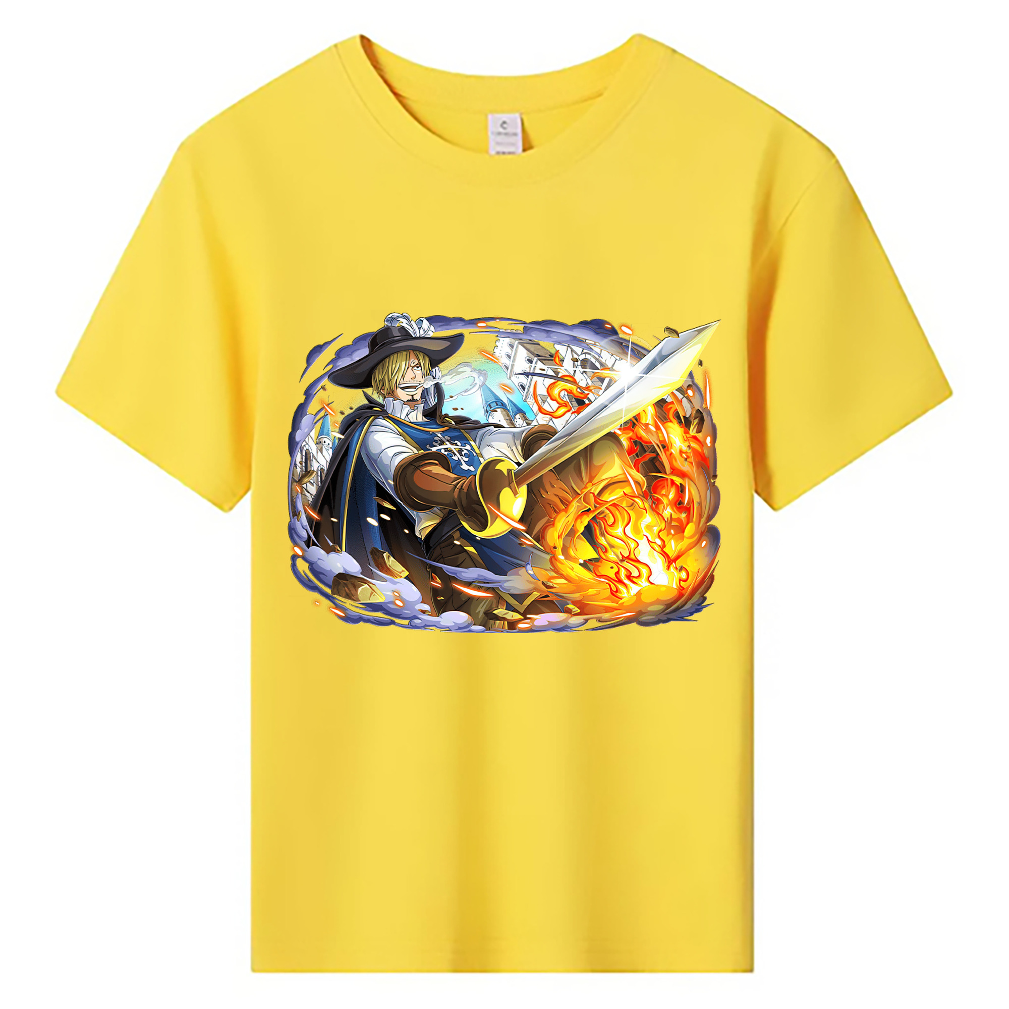 （画像用） ワンピース サンジ ONE PIECE Sanji 綿100％キッズTシャツ（フロントプリント）