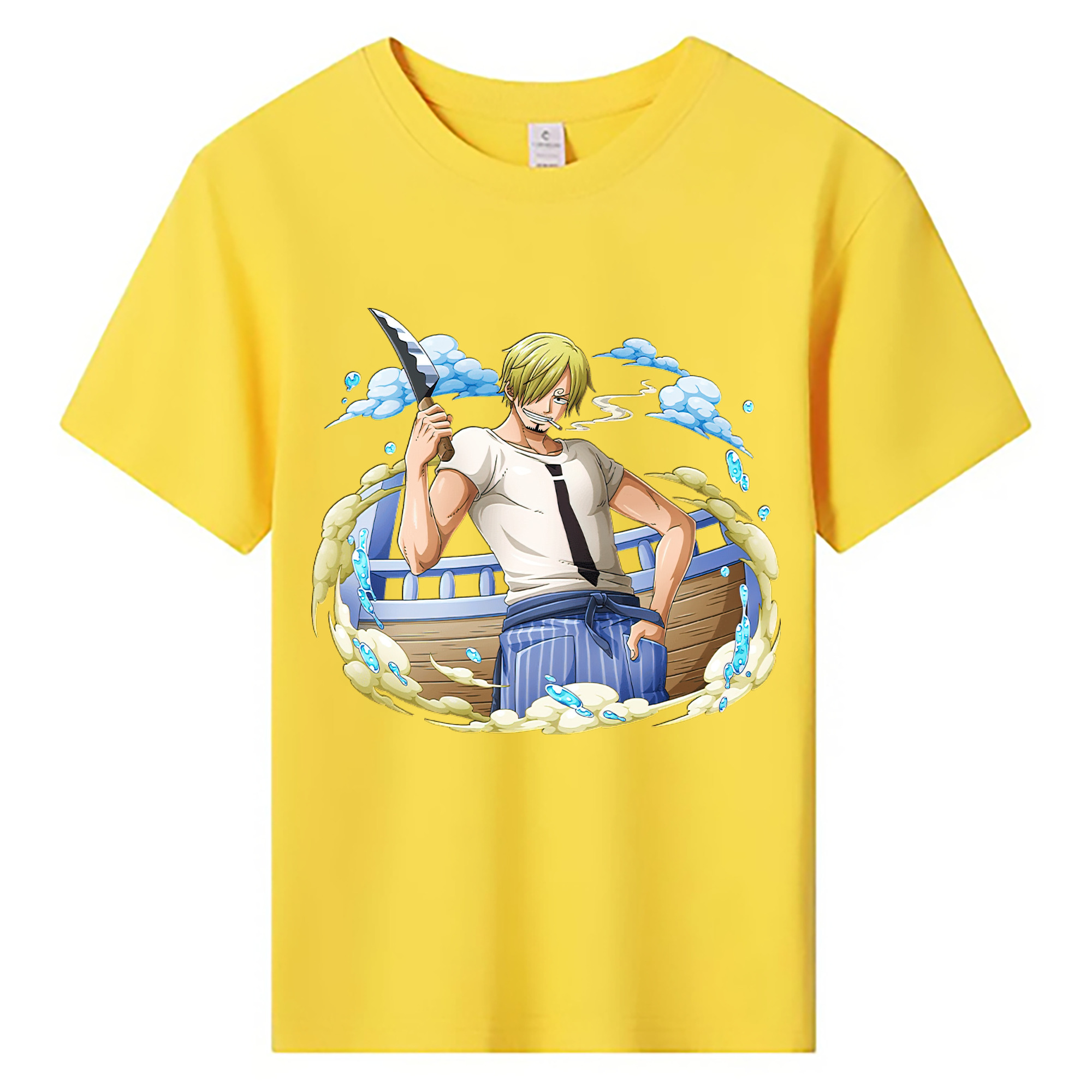 （画像用） ワンピース サンジ ONE PIECE Sanji 綿100％キッズTシャツ（フロントプリント）