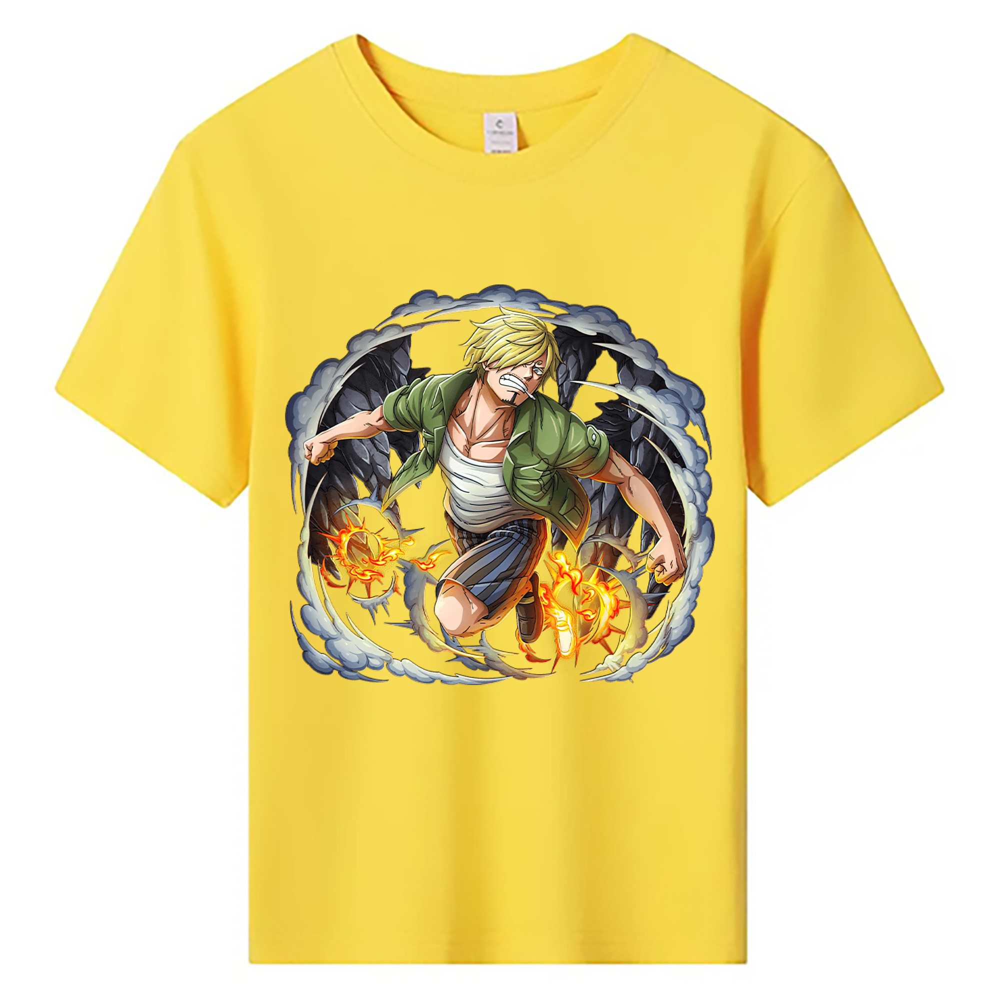 （画像用） ワンピース サンジ ONE PIECE Sanji 綿100％キッズTシャツ（フロントプリント）