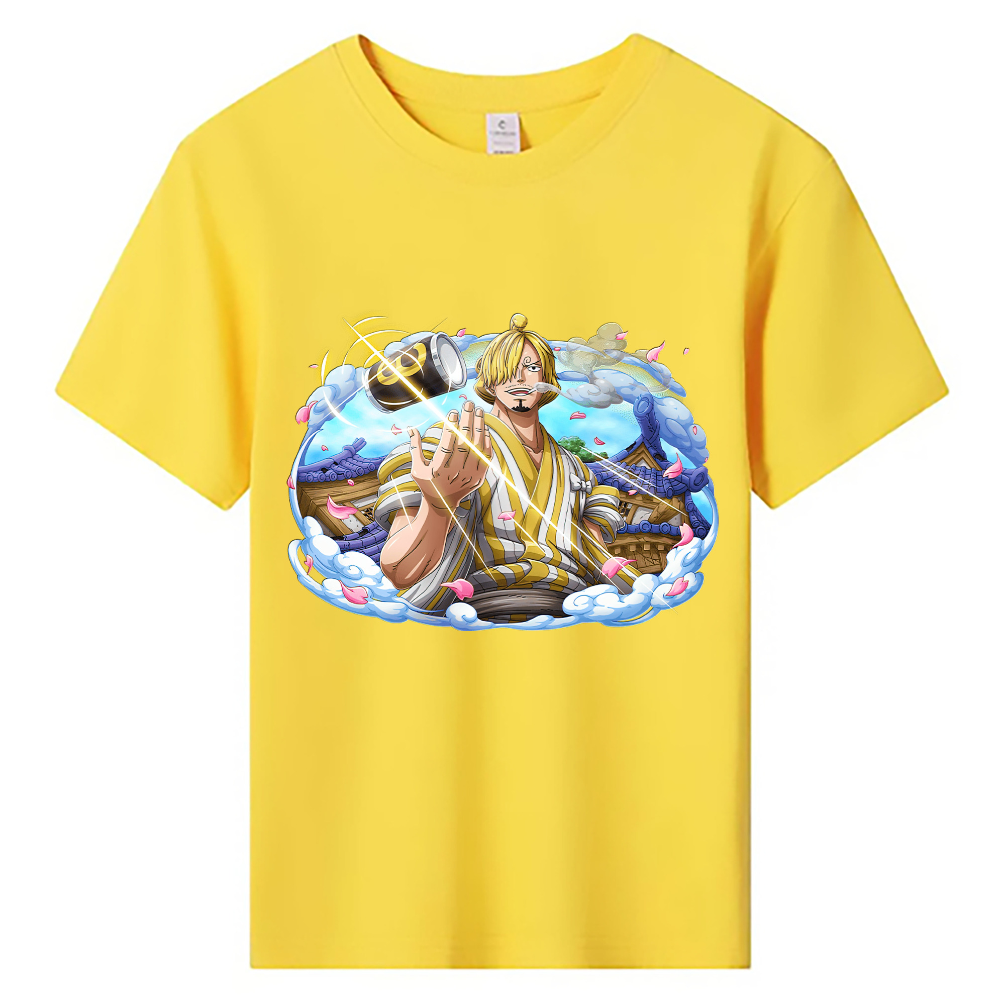 ワンピース サンジ ONE PIECE Sanji 綿100％キッズTシャツ（フロントプリント）