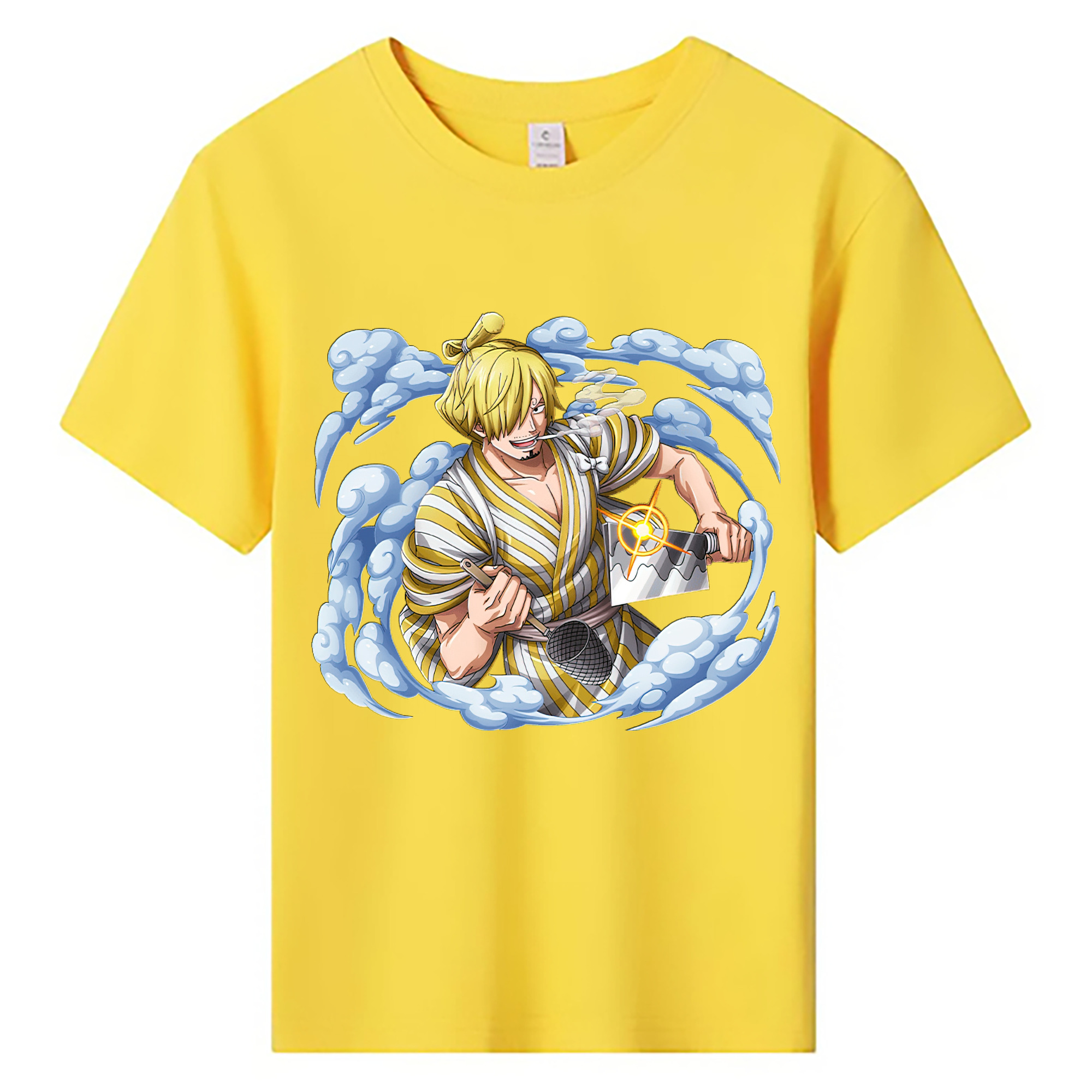 （画像用） ワンピース サンジ ONE PIECE Sanji 綿100％キッズTシャツ（フロントプリント）