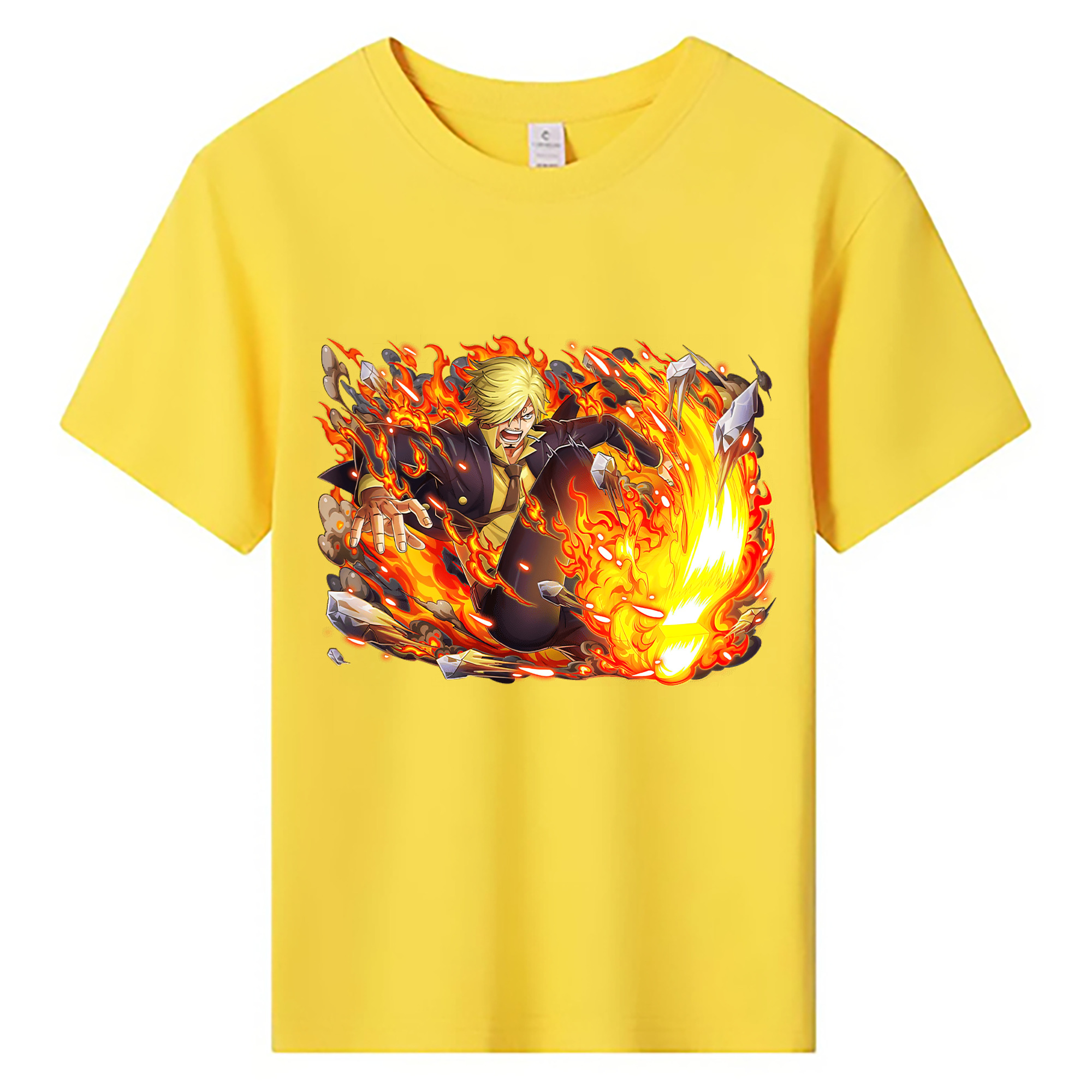 ワンピース サンジ ONE PIECE Sanji 綿100％キッズTシャツ（フロントプリント）