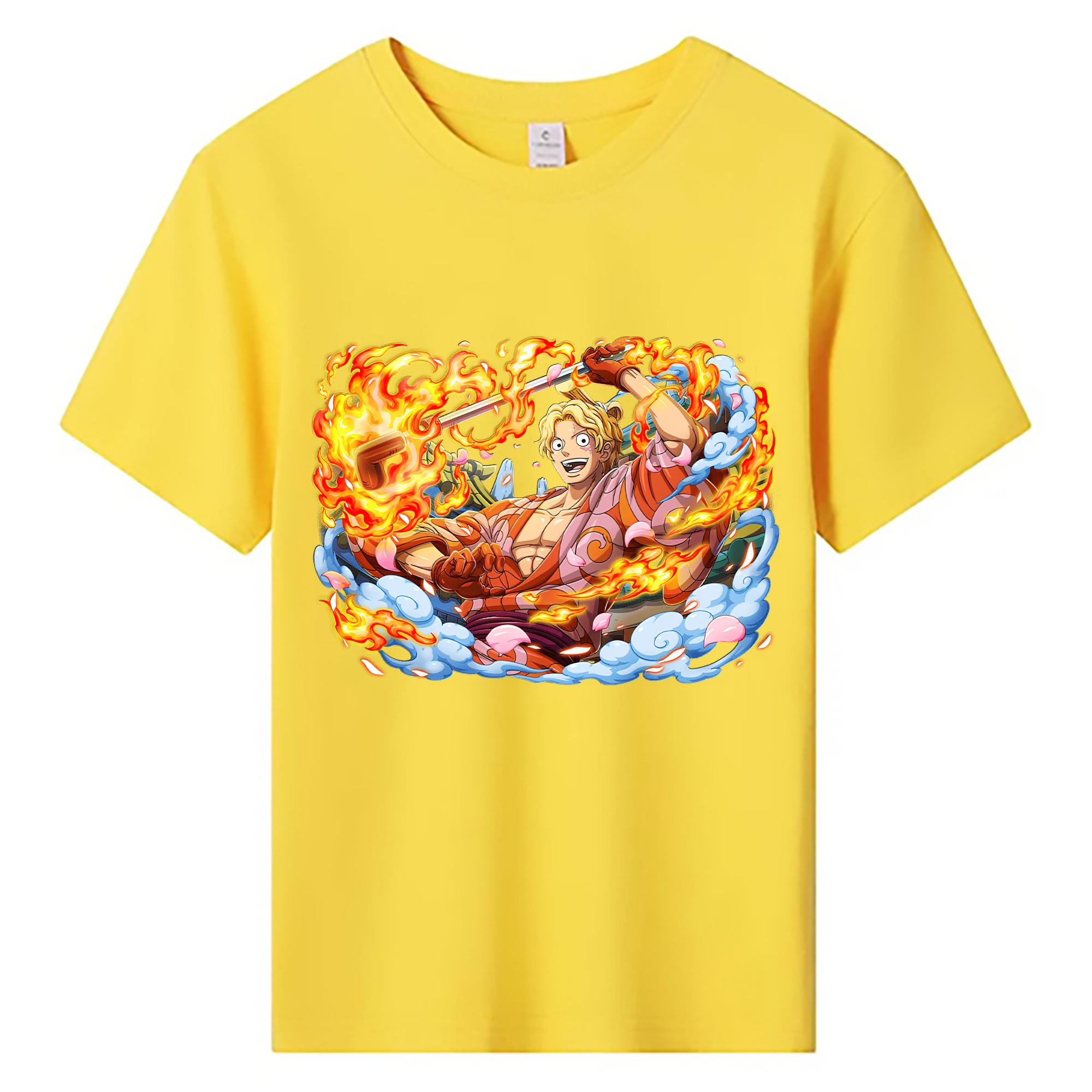 ワンピース サンジ ONE PIECE Sanji 綿100％キッズTシャツ（フロントプリント）