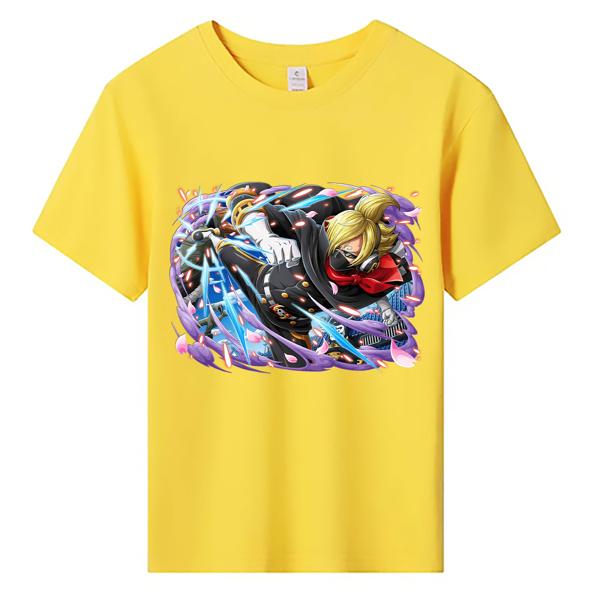 ワンピース サンジ ONE PIECE Sanji 綿100％キッズTシャツ（フロントプリント）