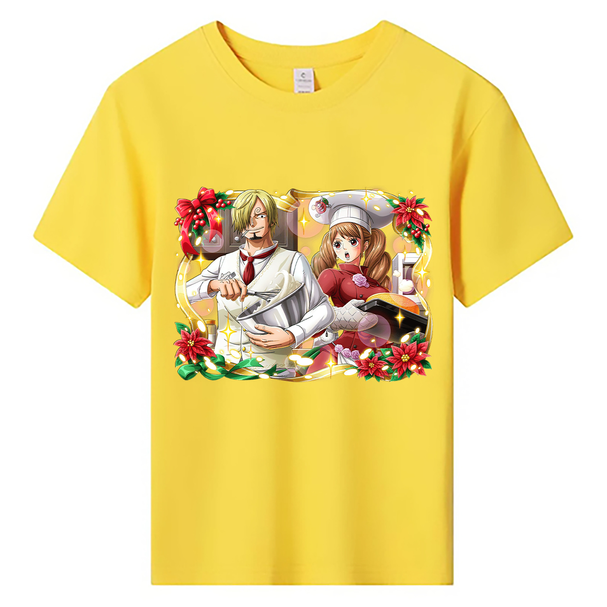 （画像用） ワンピース サンジ ONE PIECE Sanji 綿100％キッズTシャツ（フロントプリント）