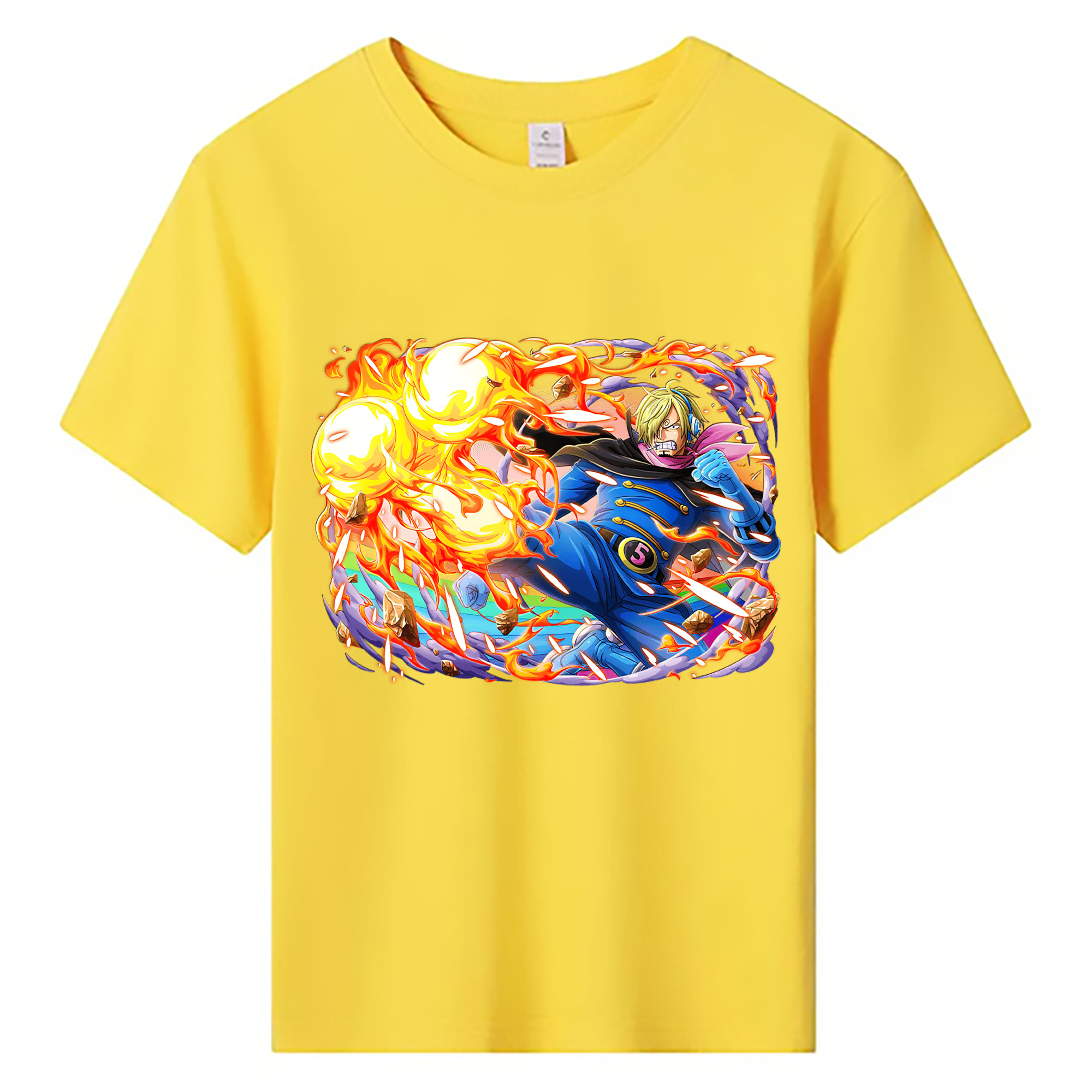 ワンピース サンジ ONE PIECE Sanji 綿100％キッズTシャツ（フロントプリント）