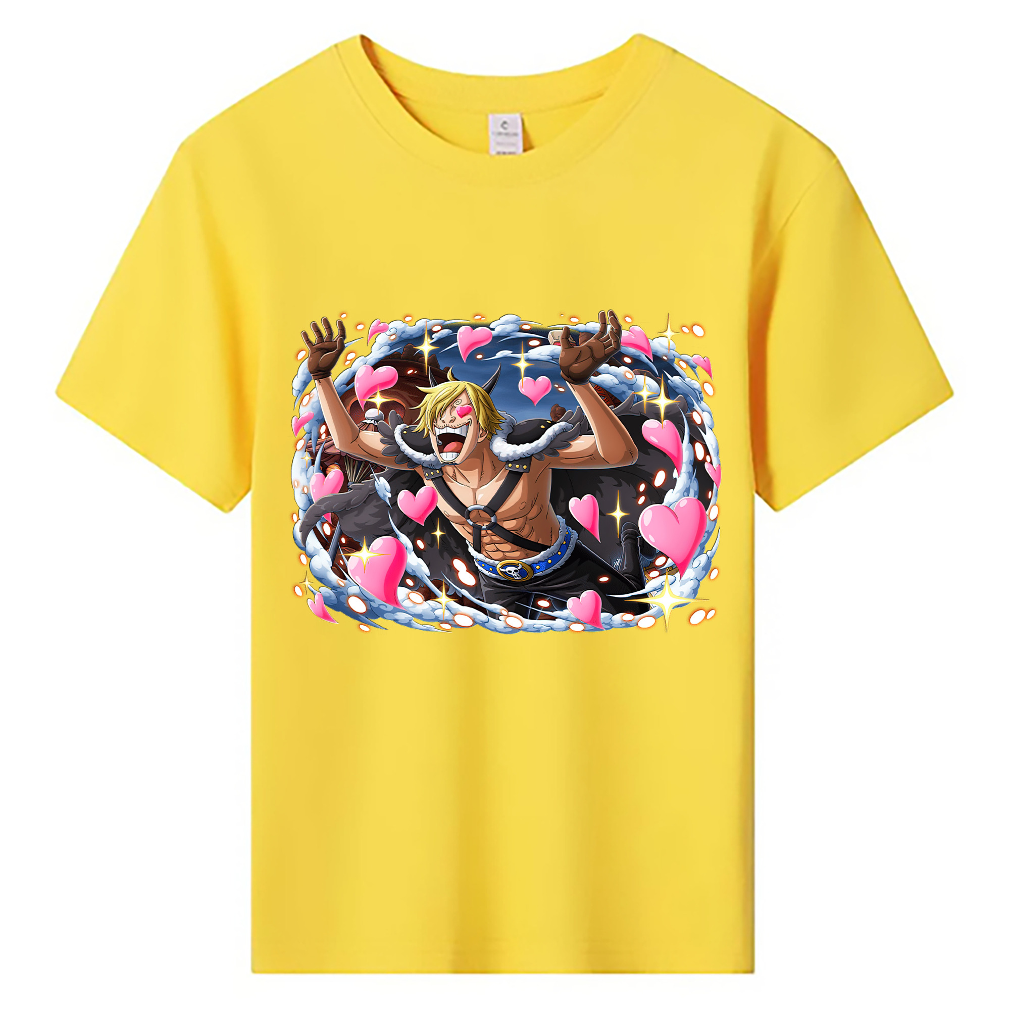 （画像用） ワンピース サンジ ONE PIECE Sanji 綿100％キッズTシャツ（フロントプリント）