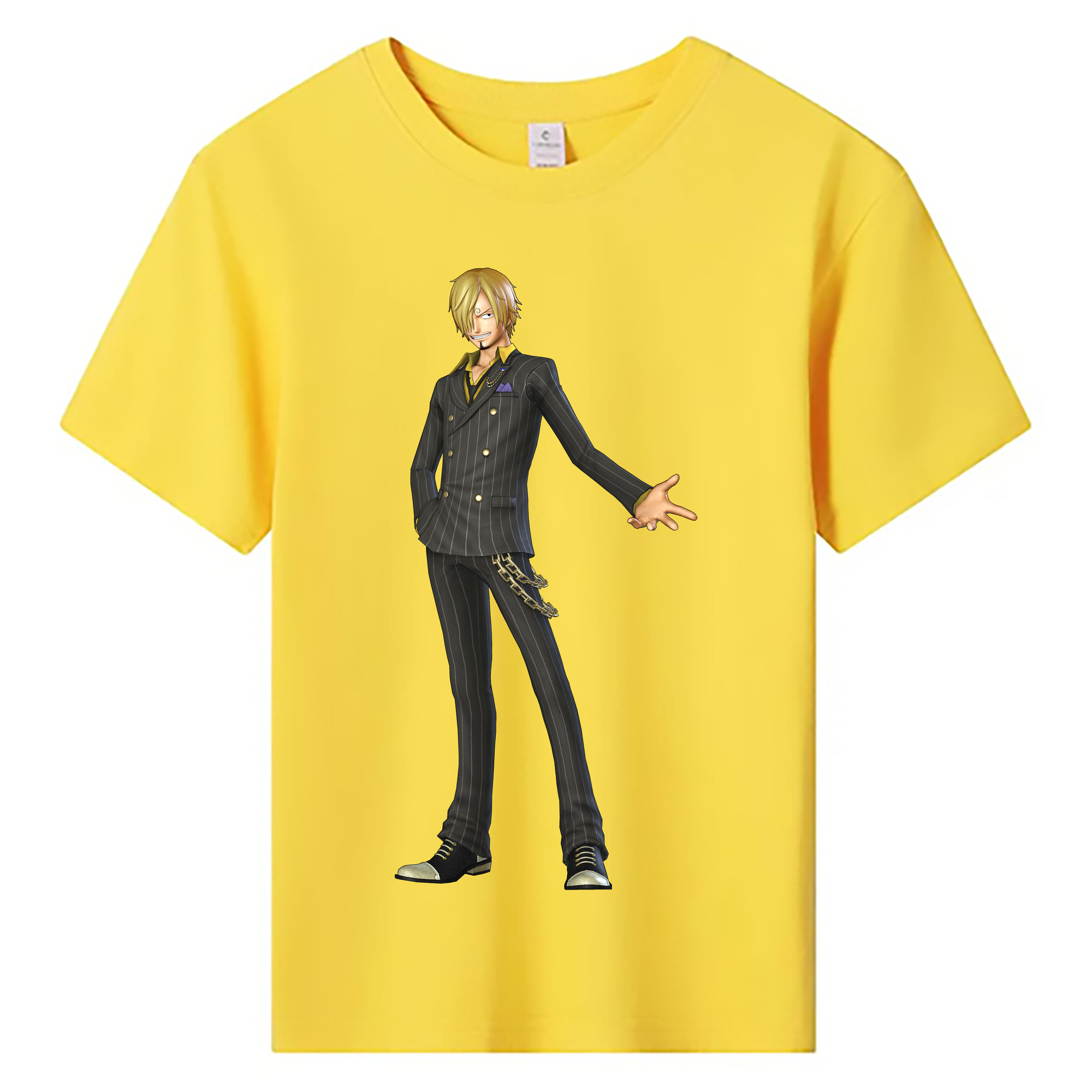 （画像用） ワンピース サンジ ONE PIECE Sanji 綿100％キッズTシャツ（フロントプリント）