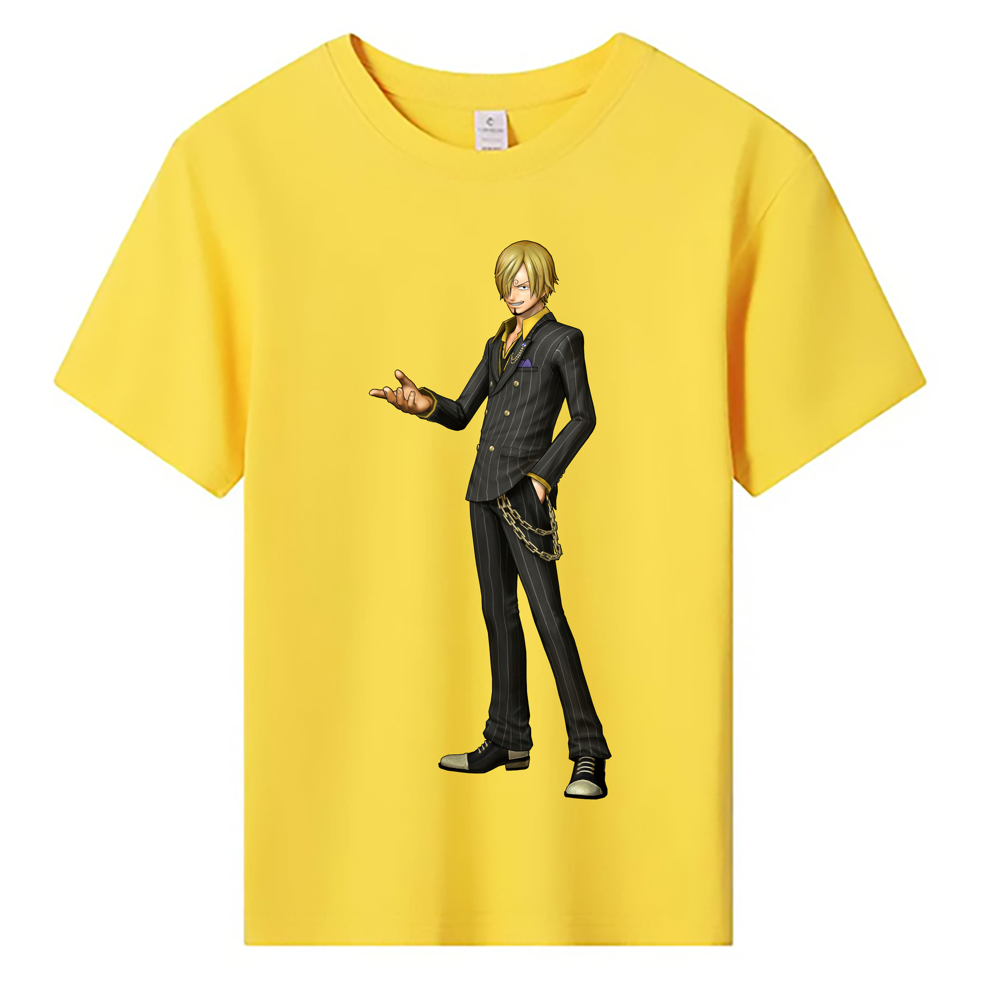 （画像用） ワンピース サンジ ONE PIECE Sanji 綿100％キッズTシャツ（フロントプリント）