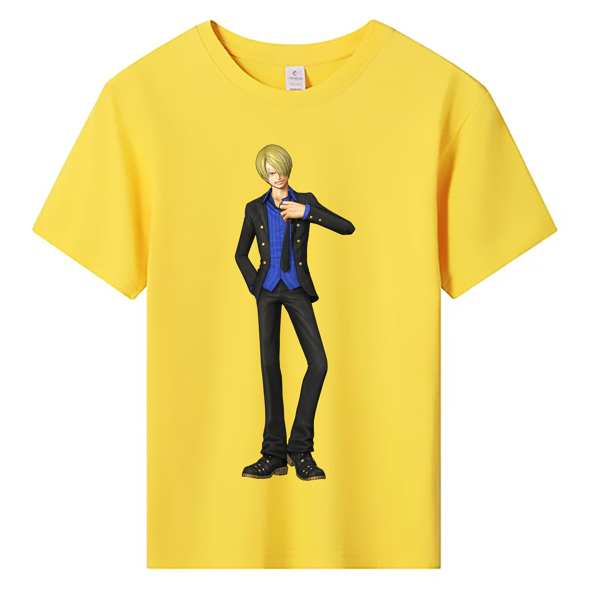 （画像用） ワンピース サンジ ONE PIECE Sanji 綿100％キッズTシャツ（フロントプリント）