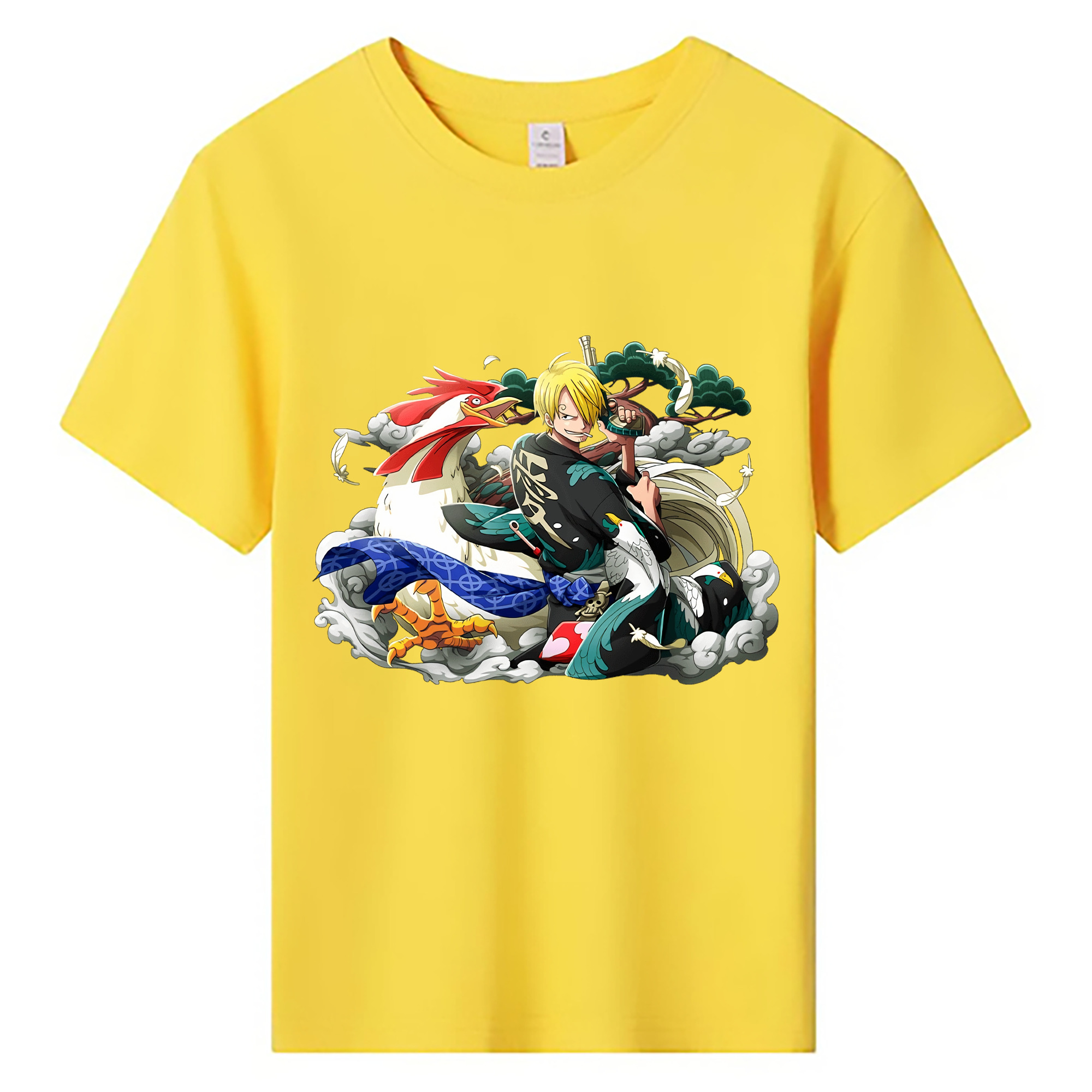 （画像用） ワンピース サンジ ONE PIECE Sanji 綿100％キッズTシャツ（フロントプリント）
