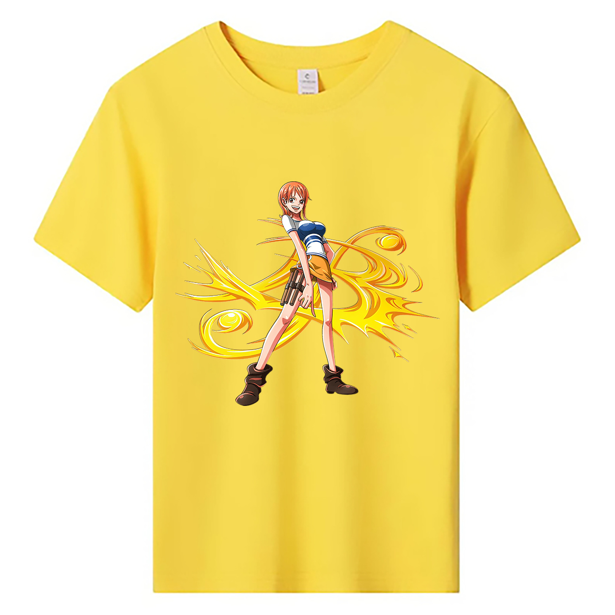 （画像用） ワンピース ナミ ONE PIECE Nami 綿100％キッズTシャツ（フロントプリント）