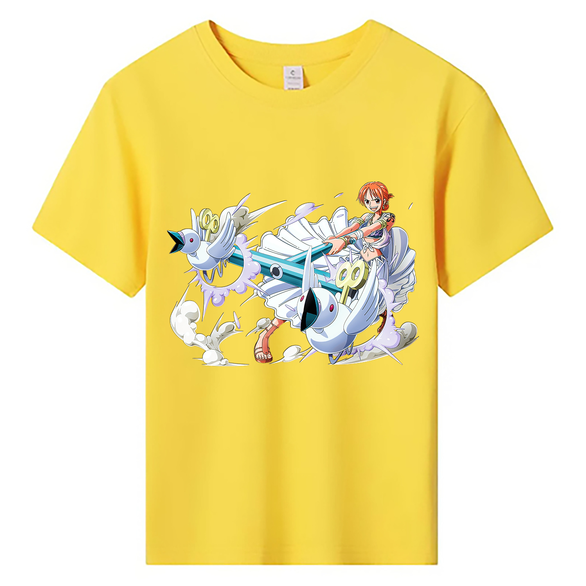 （画像用） ワンピース ナミ ONE PIECE Nami 綿100％キッズTシャツ（フロントプリント）