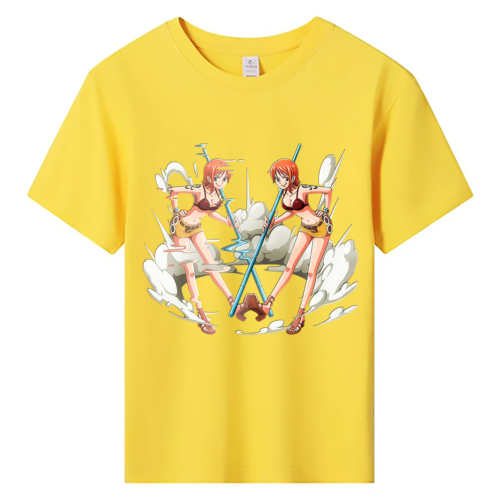 （画像用） ワンピース ナミ ONE PIECE Nami 綿100％キッズTシャツ（フロントプリント）
