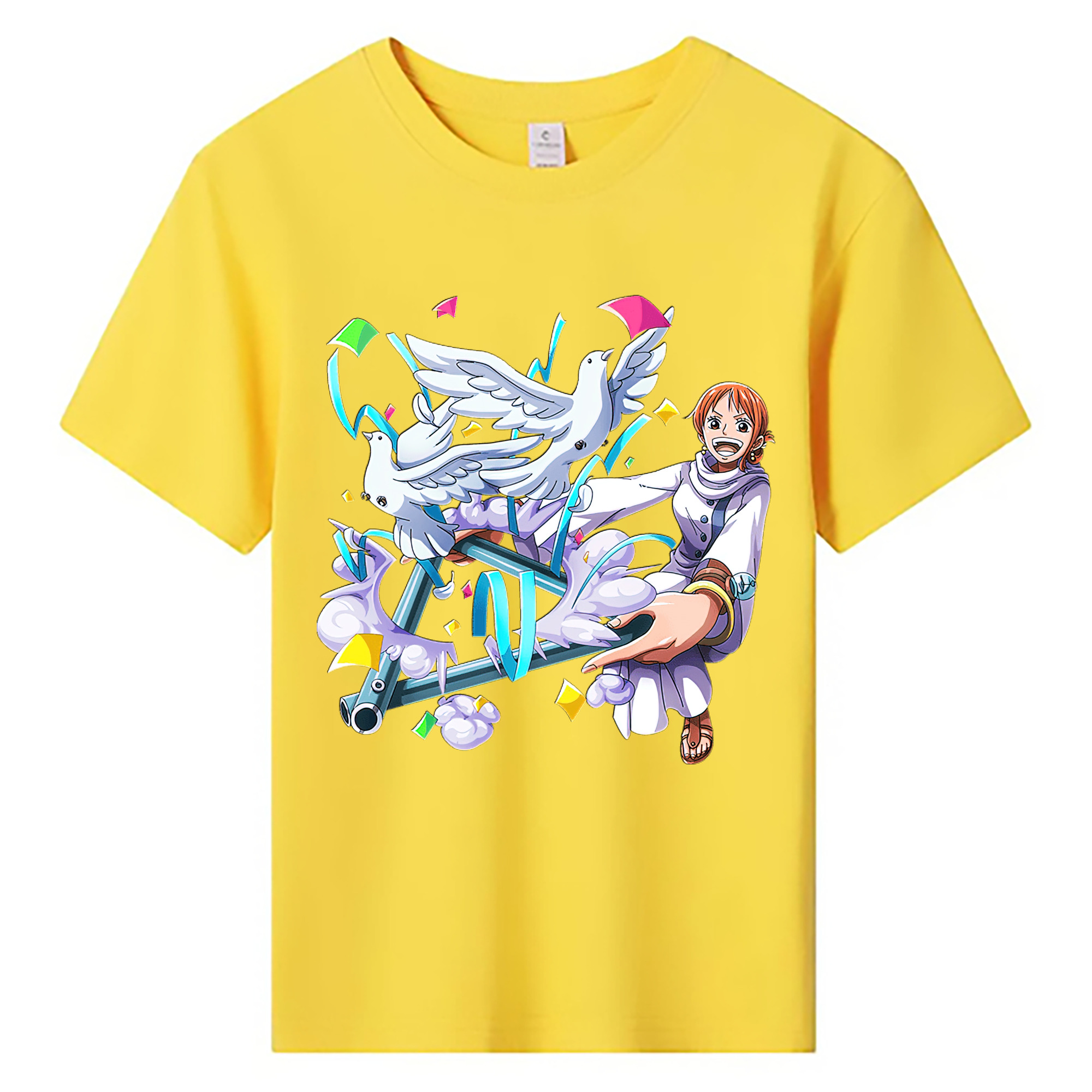 （画像用） ワンピース ナミ ONE PIECE Nami 綿100％キッズTシャツ（フロントプリント）